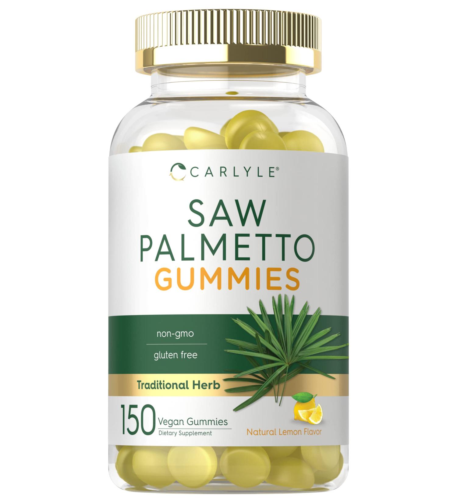 Carlyle Saw Palmetto Extract Gummies | 480mg | Vegan Non-GMO Gluten Free Supplement - Buy Online on GoSupps.com
