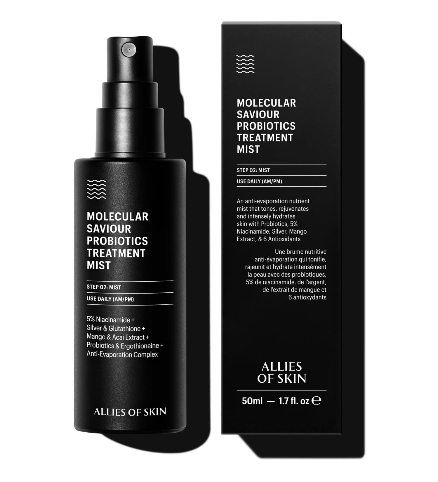 Allies of Skin Probiotic Face Mist | Toner Facial Mist to Minimize Pores | Probiotic Skincare for Moisture Retention | 5% Niacinamide for Glowy Skin | Travel Friendly (1.7 Fl Oz) - Buy Online on GoSupps.com