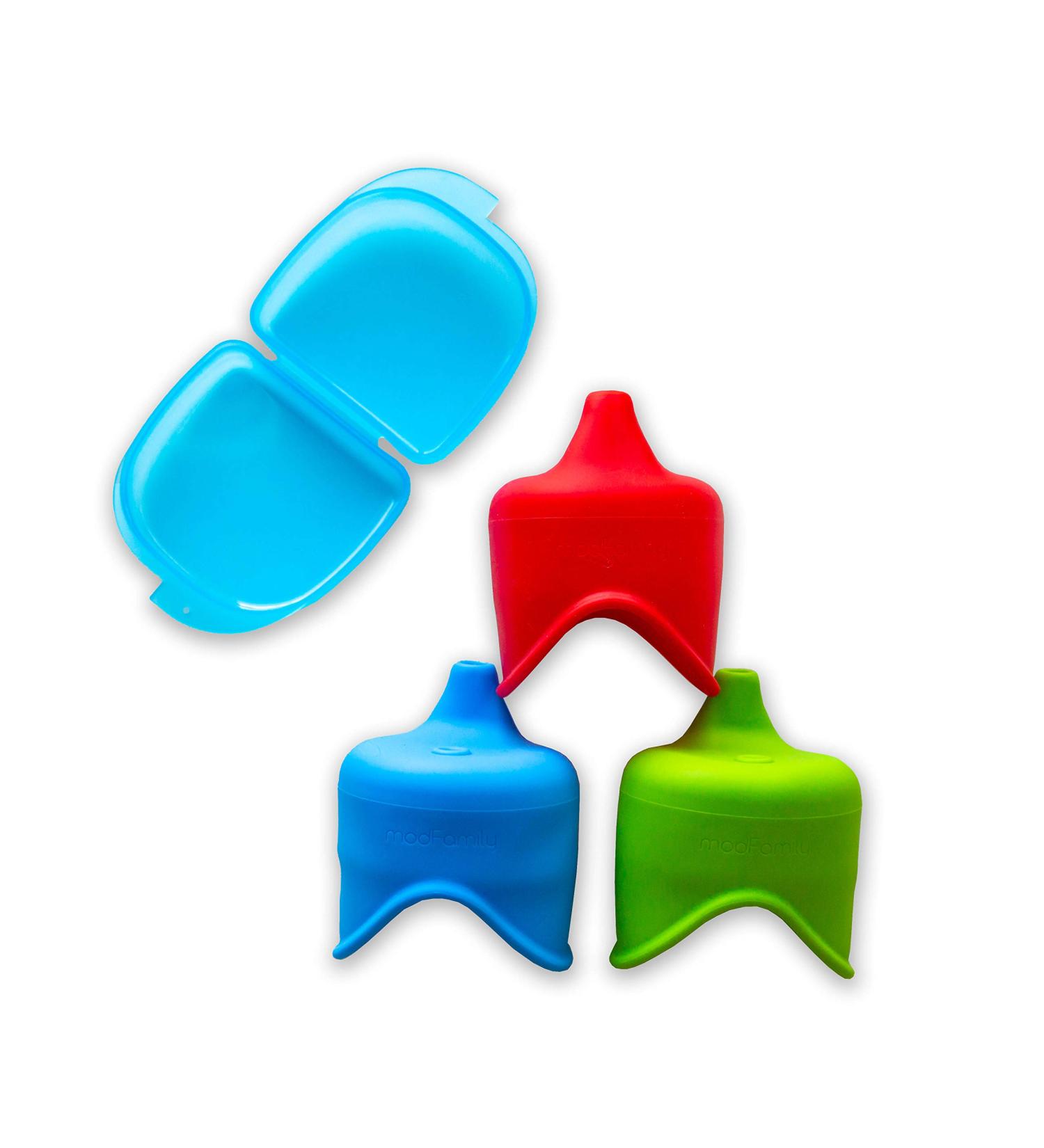 O-Sip! Silicone Sippy Lids (Pack of 3) | BPA-Free | Converts Glass Jars to Sippy Cups | Spill-Proof & Durable - ModFamily - Buy Online on GoSupps.com