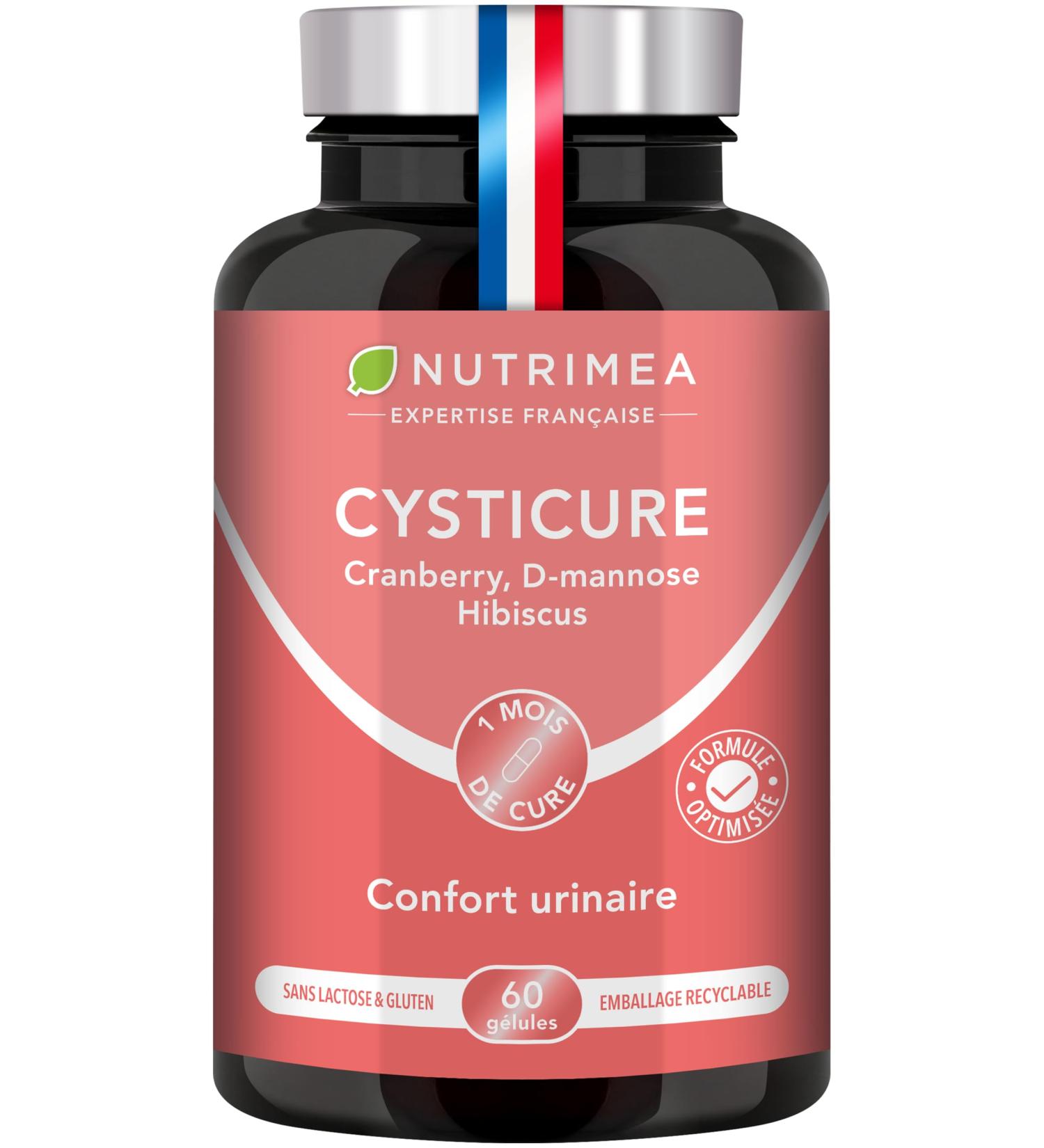 Cysticure - Inconfort Urinaire & Protection de la Flore Intime - Synergie Efficace avec Canneberge Hibiscus & D-Mannose - 60 G lules Vegan - Nutrimea - Fabriqu en France - Buy Online on GoSupps.com