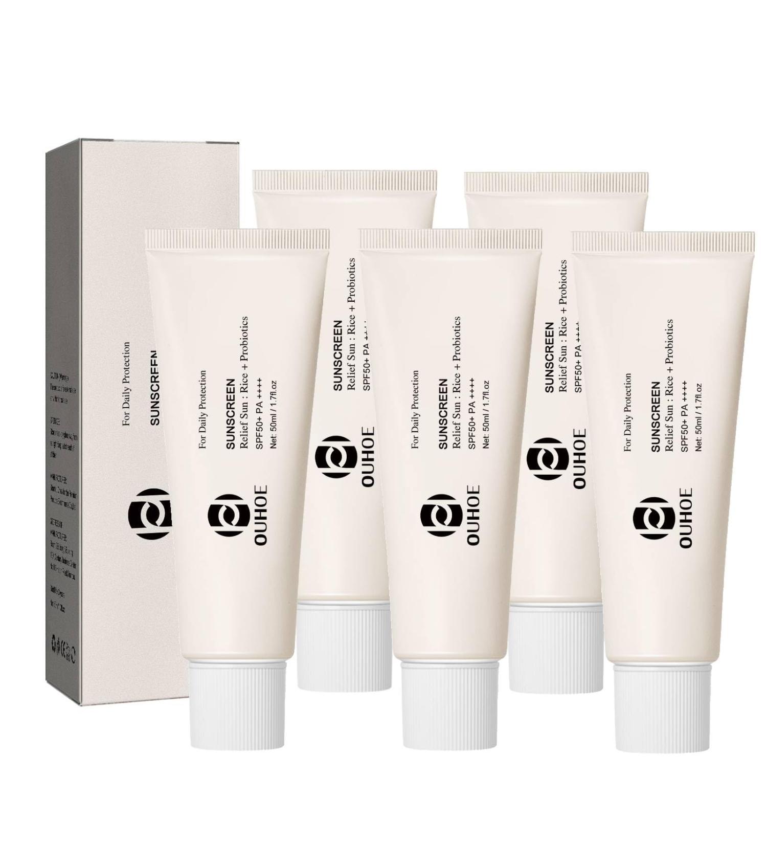 Rice Probiotic Protection Cream SPF50 - Non-Greasy Outdoor Sunscreen & Moisturizing UV Protection (5pcs) - Refreshing Hydration for All Skin Types - Buy Online on GoSupps.com