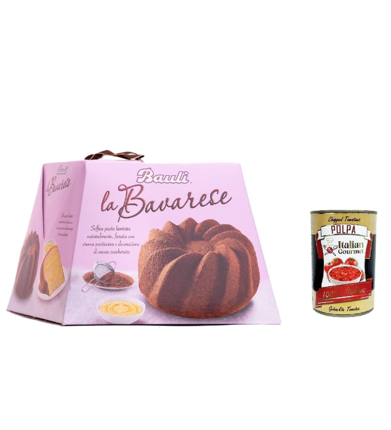  Italian Gourmet E.R. Bauli Torta La Bavarese Set of 3 cakes covered with sweet cocoa and topped with English cream 700 g + Italian gourmet pulp 400 g - Buy Online on GoSupps.com