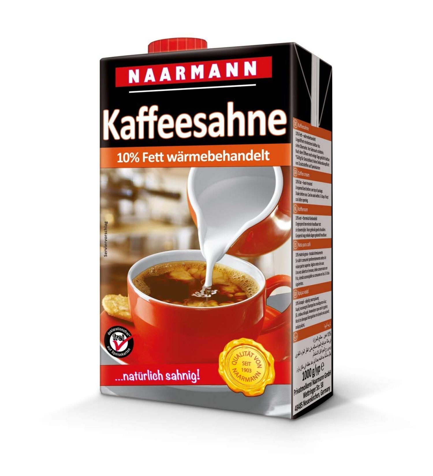 Naarmann coffee cream 10 percent fat heat treated Tetra Pack 1000ml