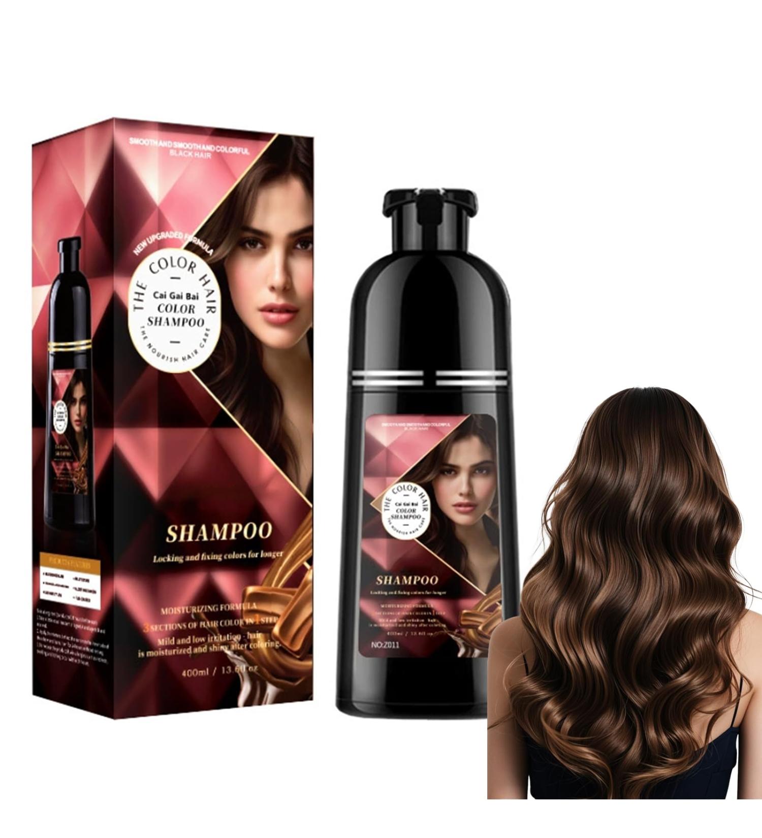  Utapossin Brown Hair Dye Shampoo 400ml Chestnut Brown Instant Hair Dye 3-in-1 Shampoo Hair Dye in Minutes Long-Lasting Shampoo for Men and Women - Buy Online on GoSupps.com