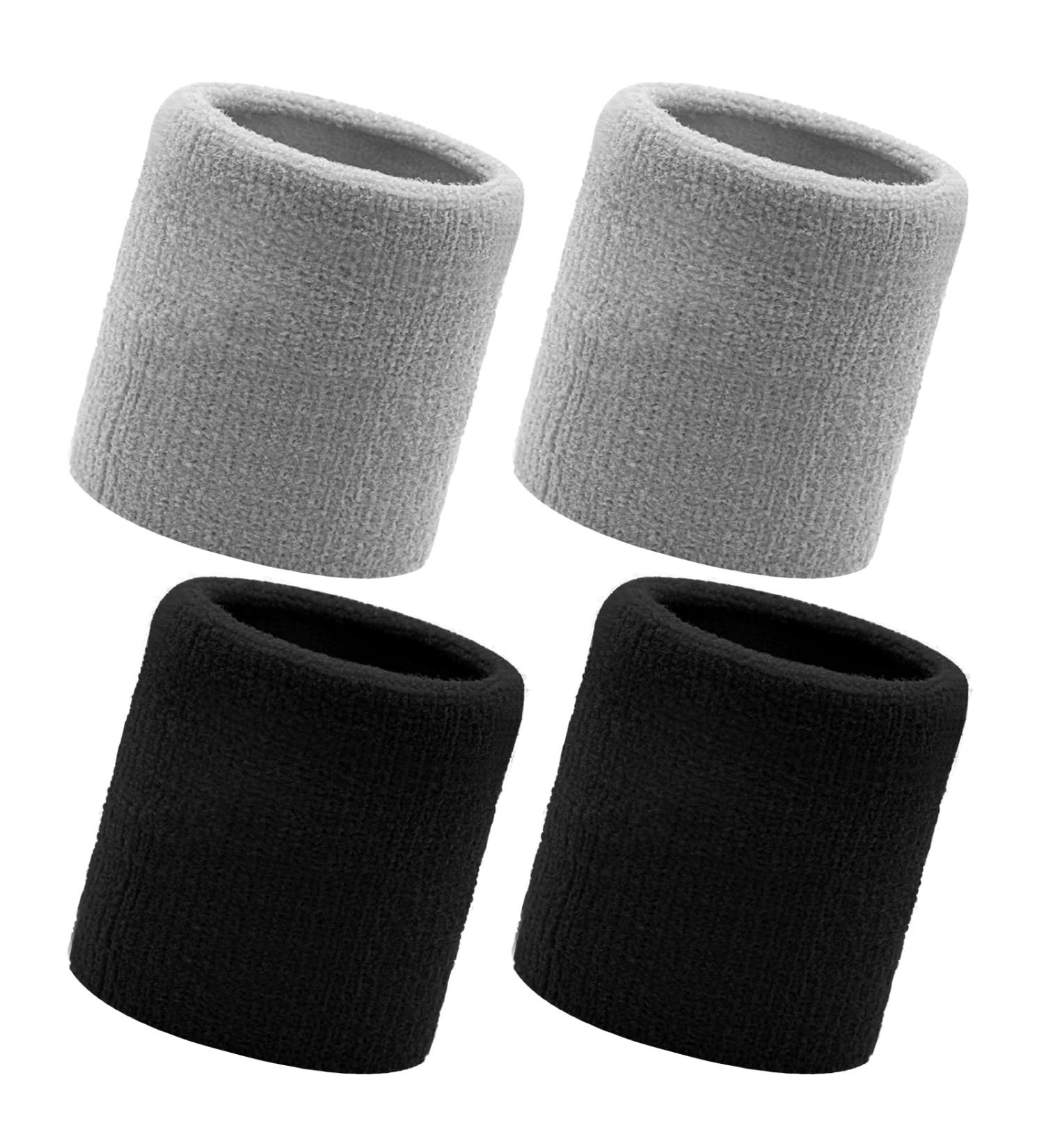 Flintronic Welding Tapes Wrist - Absorbent Fitness Arm Straps for Men & Women | Soft Cotton Sport Bracelet for Handball Football & Tennis - Black & Gray - Buy Online on GoSupps.com