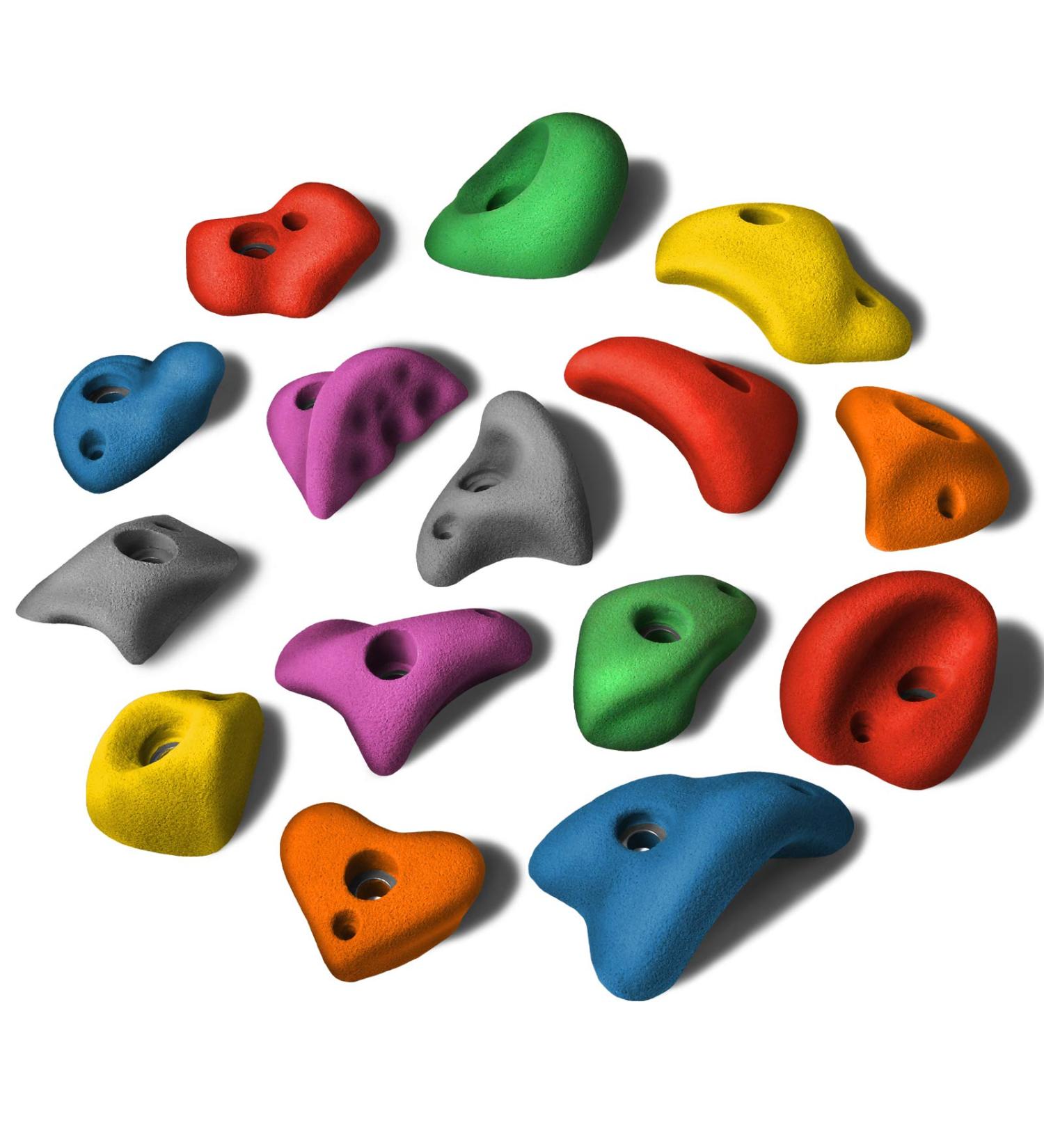 Buy ALPIDEX 15 M/L Climbing Holds - Mixed Colors & Shapes for Optimal Grip - International Shipping Available - Buy Online on GoSupps.com