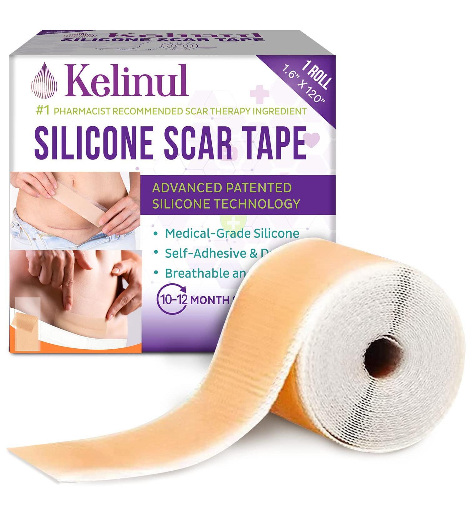 Silicone Scar Sheets (1.6 x 120 Roll) - 3M Scar Removal Tape for Softening Acne, C-Section, Keloid Scars - Painless & Reusable - 10-12 Month Supply - Buy Online on GoSupps.com