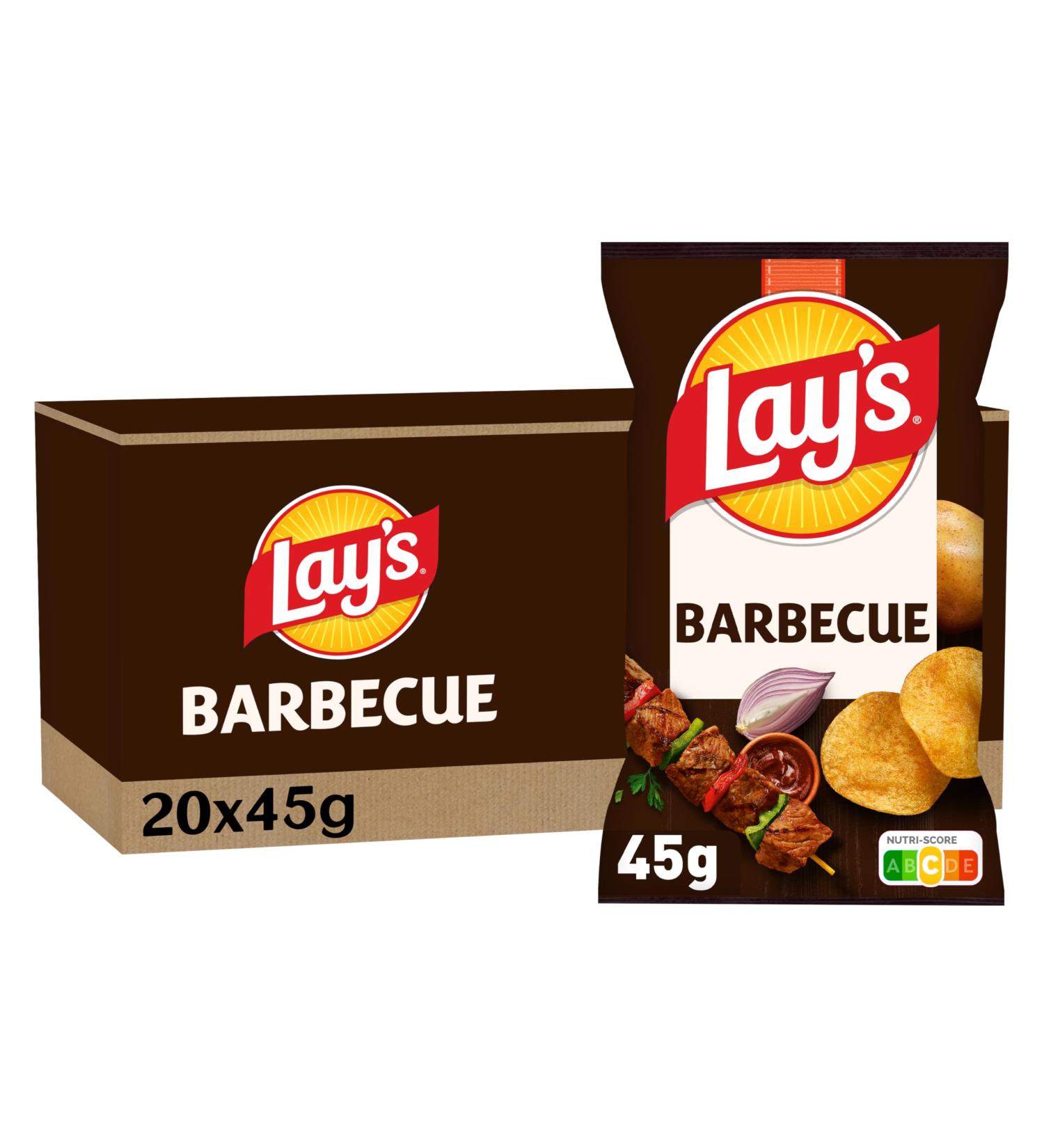 Lay's Chips Barbecue 45 g - Lot de 20 Barbecue 45 g (Lot de 20) - Buy Online on GoSupps.com