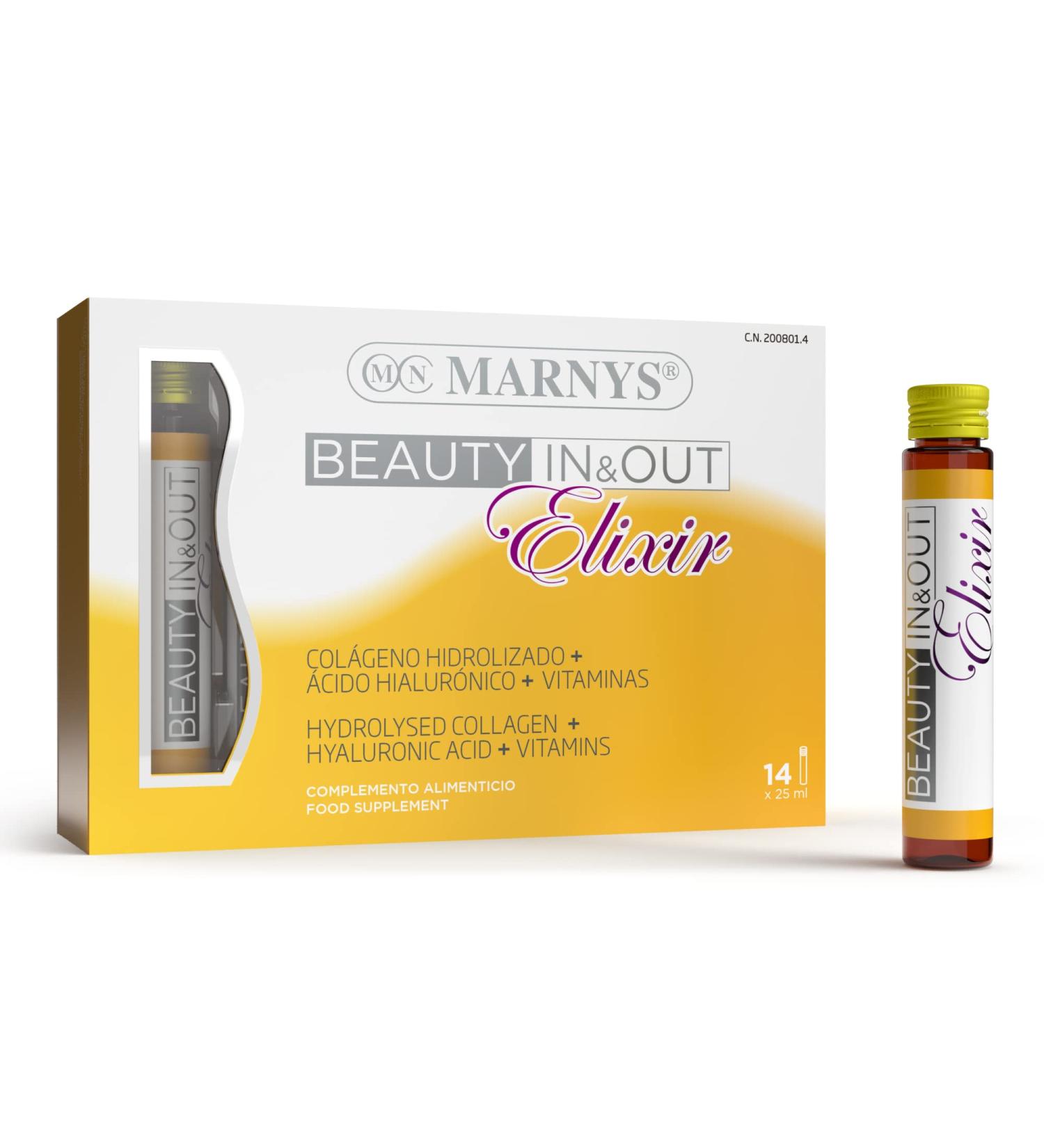  Marnys Marnys Hydrolyzed Collagen Drink for Beauty from the inside Beauty In & Out Elixir 14 vials 25 Ml - Buy Online on GoSupps.com