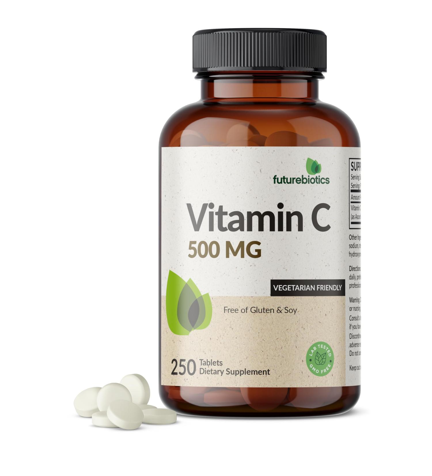 Futurebiotics Vitamin C 500mg Non-GMO 250 Tablets - Buy Online on GoSupps.com
