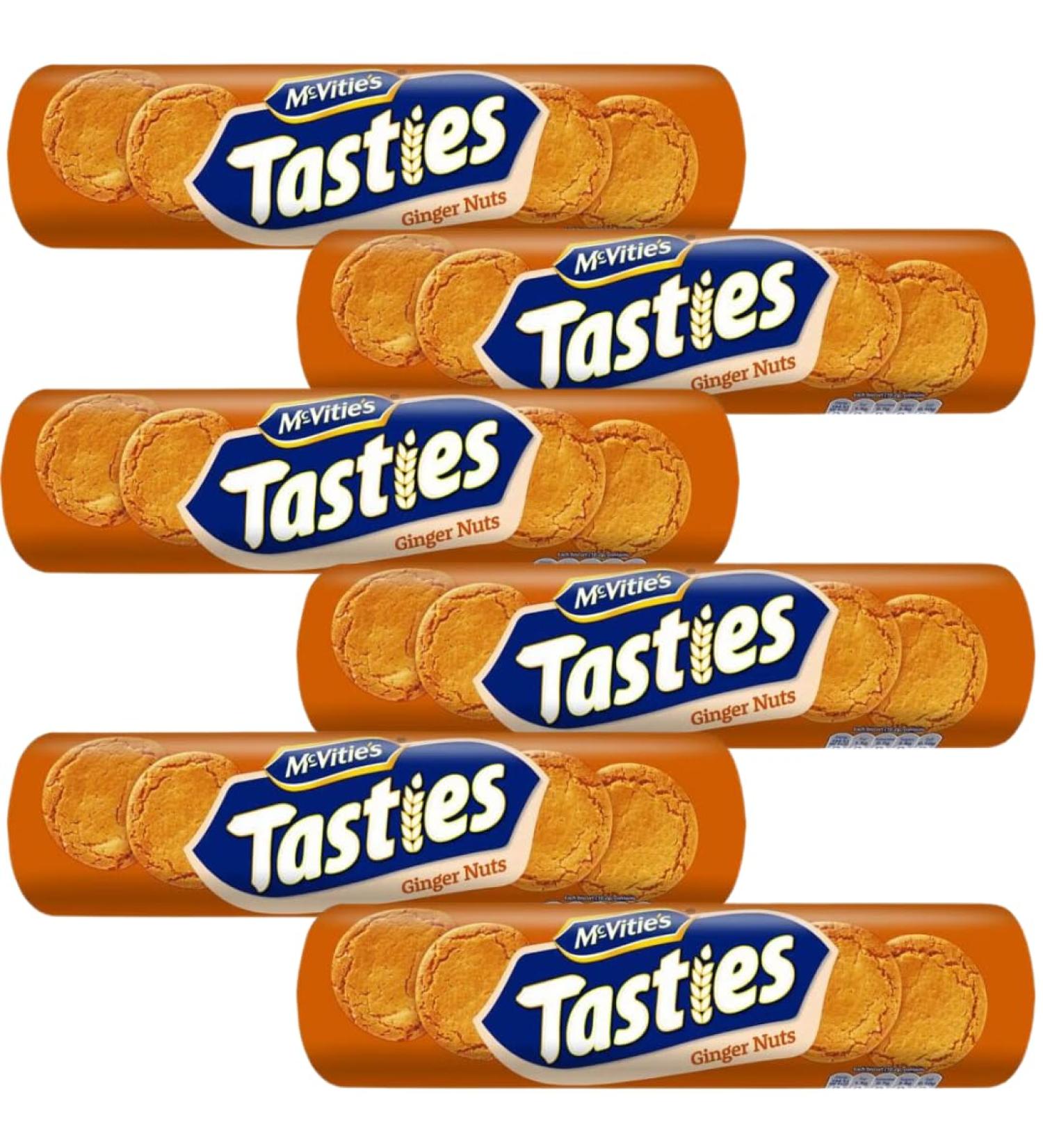 Tasties Ginger Nut 300g - Bundle Consisting of McVitie's Biscuits x6 Pack