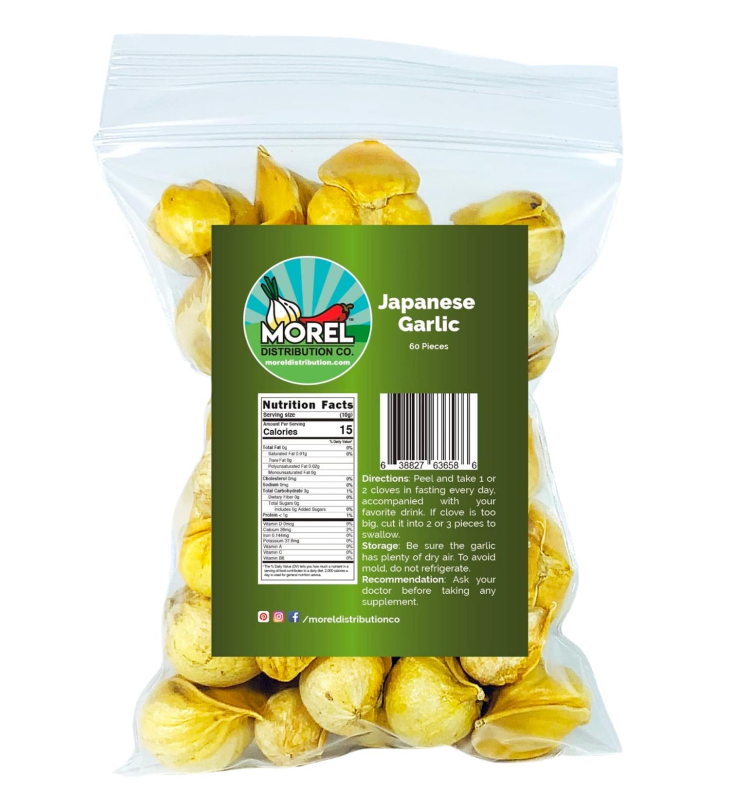 Japanese Garlic (Ajo Japones) 100% Natural!!) Count per Bag: (30-60-130) (60 Pieces) - Buy Online on GoSupps.com
