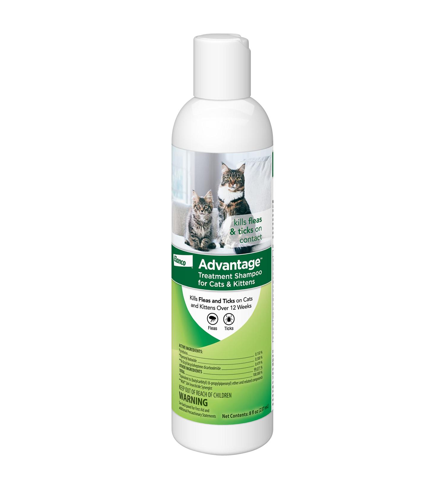 Advantage Flea and Tick Treatment Shampoo for Cats & Kittens - 8 oz - Buy Online on GoSupps.com