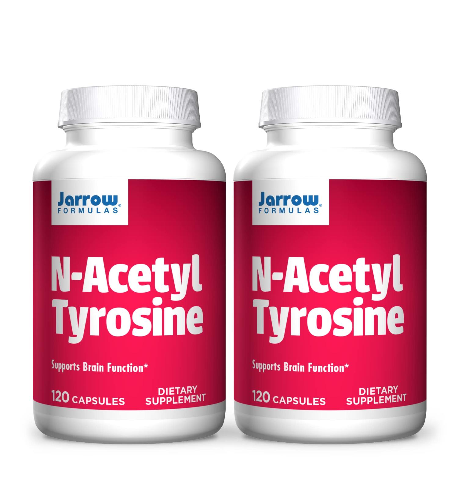 Jarrow Formulas N-Acetyl Tyrosine 350mg - 120 Capsules (Pack of 2) | Premium Dietary Supplement - Buy Online on GoSupps.com