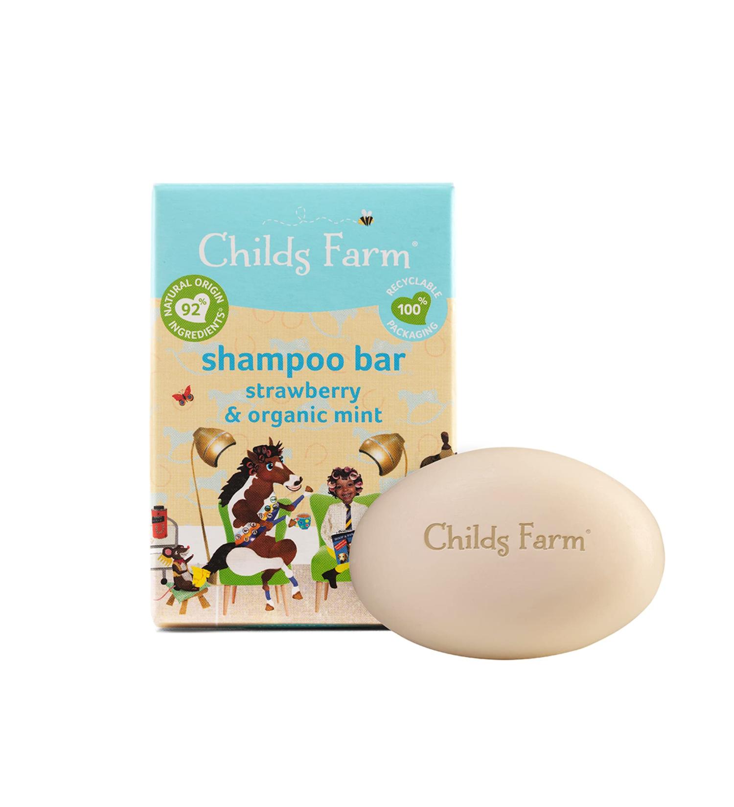 Childs Farm Kids Shampoo Bar 60g - Strawberry & Organic Mint | All Hair Types - Buy Online on GoSupps.com