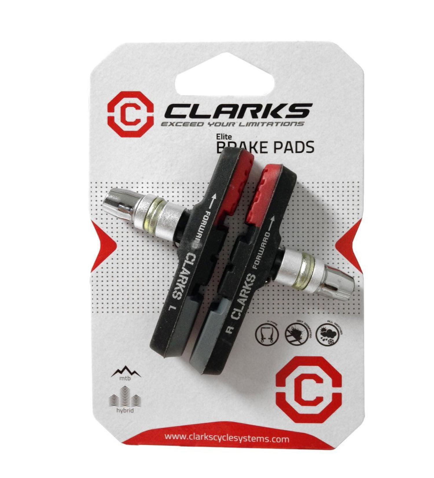 Clarks Brakes MTB-Hybrid Brake Pads Integral Block W-Triple Compound Insert Pads CPS301