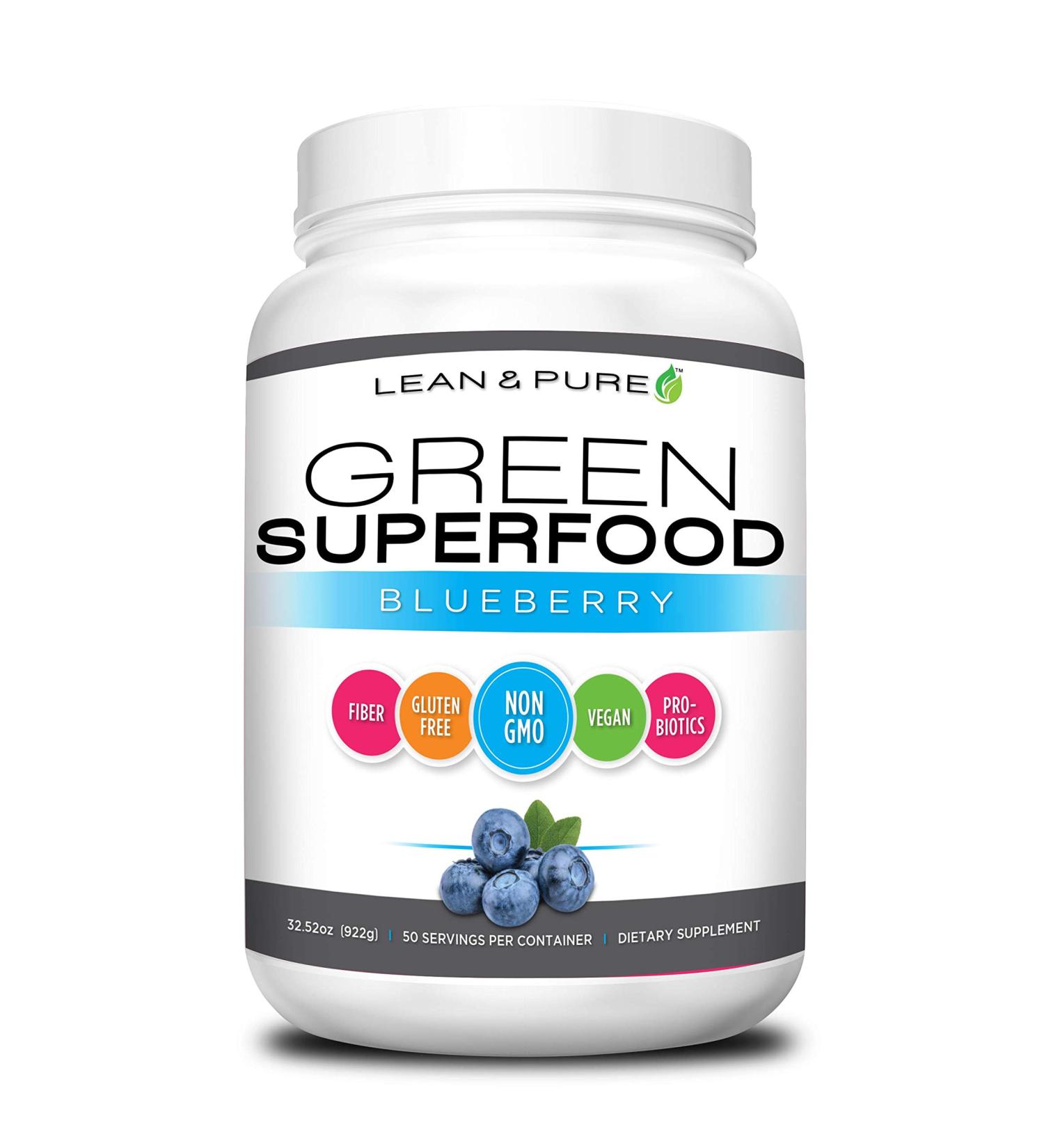Lean & Pure Greens Superfood Powder | Vegan Non-GMO Gluten-Free | 50 Servings 922g Pea Protein - Buy Online on GoSupps.com