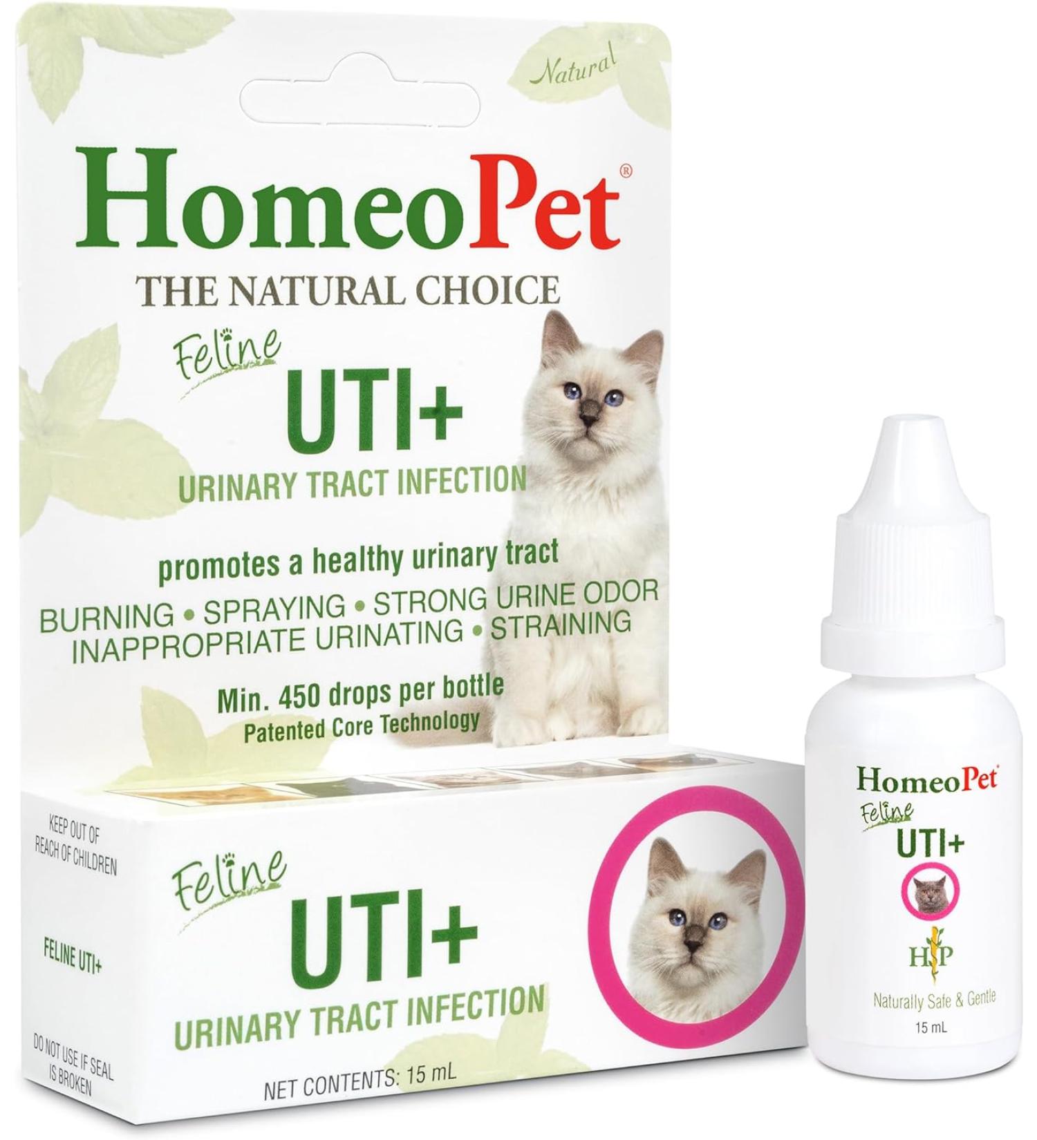 HomeoPet UTI Plus for Cats - Urinary Tract Support - 15ml - Buy Online on GoSupps.com