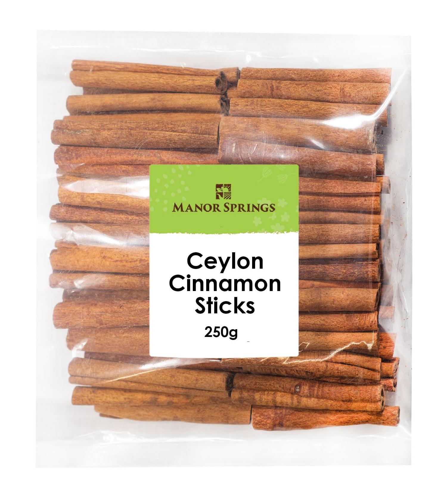 Ceylon Cinnamon Sticks (8cm) 250g by Manor Springs