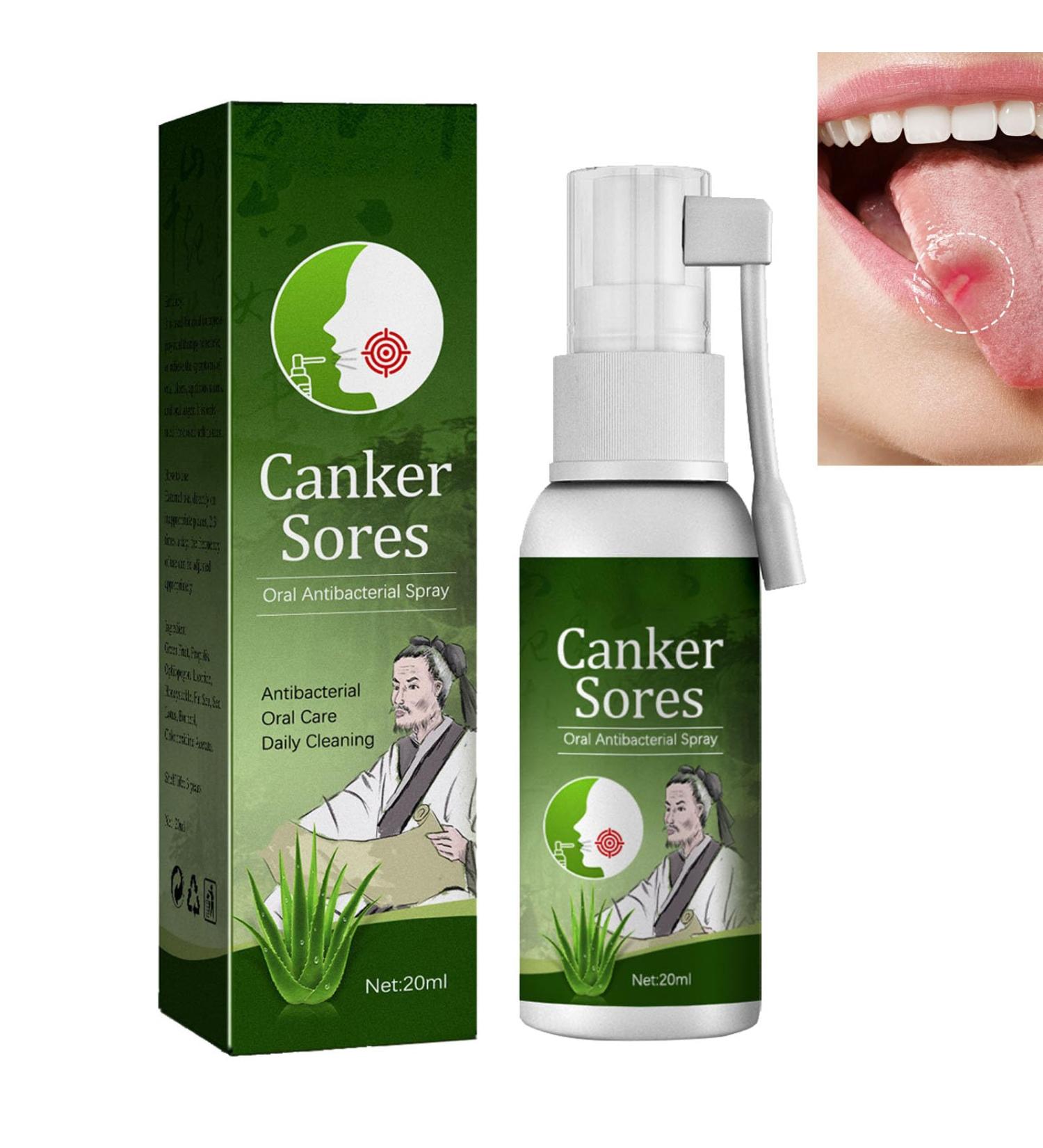 Oral Ulcer Relief Spray 20ml - Canker Sore & Gum Pain Relief Treatment - Buy Online on GoSupps.com