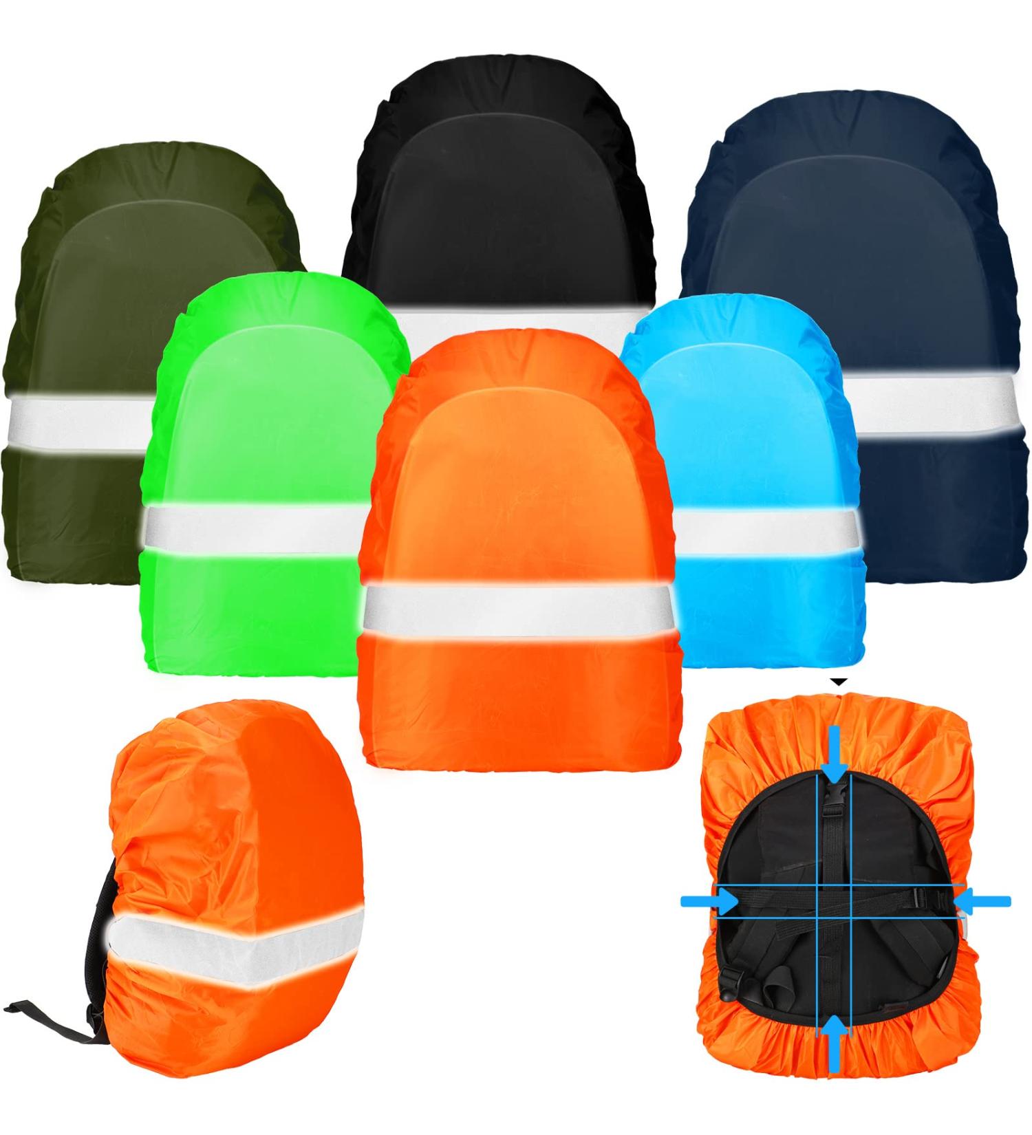 6 Pcs Woanger Waterproof Rain Cover for 20-60 L Backpacks | Ultralight, Reflective Strip, Adjustable Buckle | Ideal for Hiking, Camping, Cycling - Buy Online on GoSupps.com