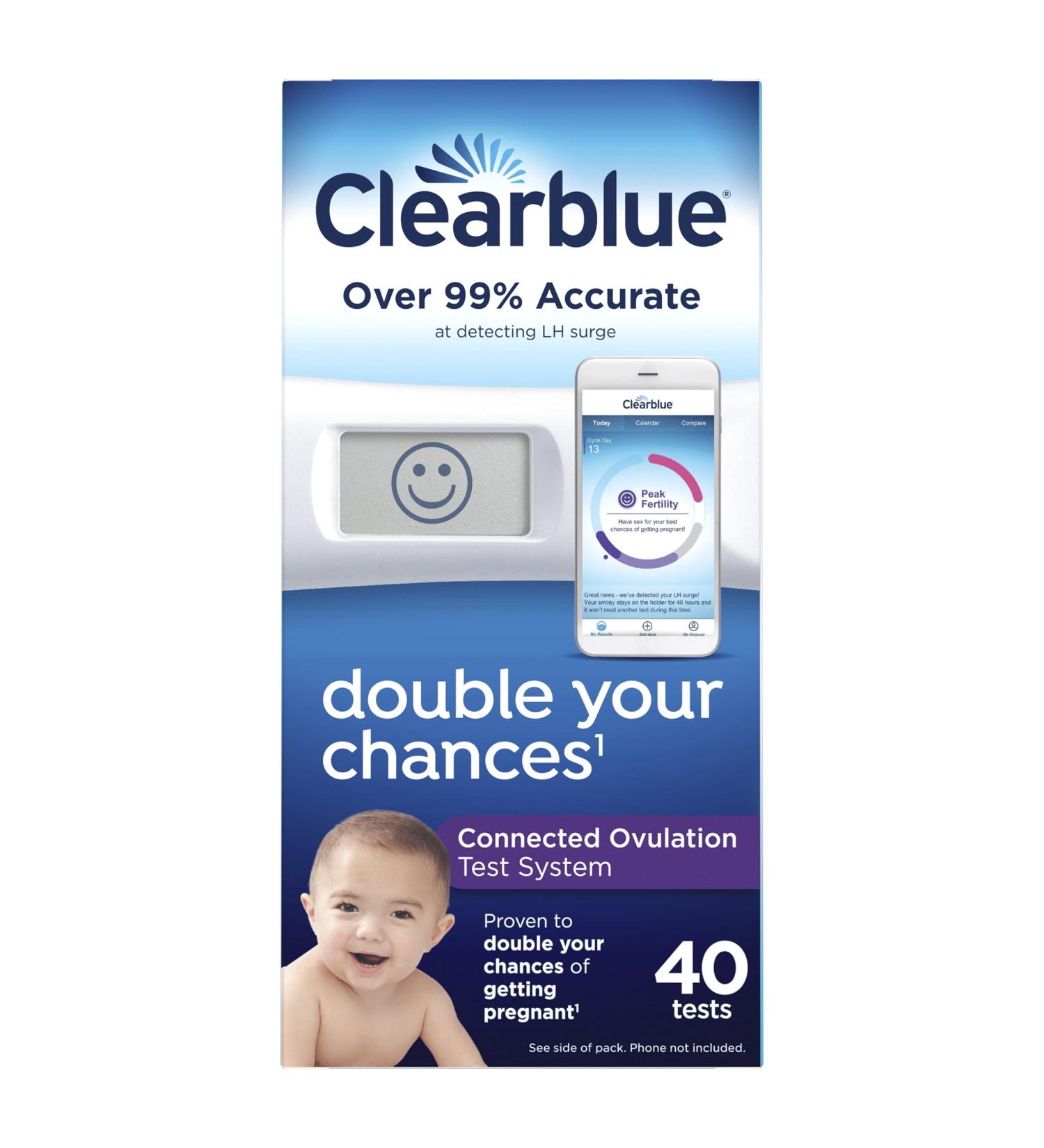 Clearblue Connected Ovulation Test System - Bluetooth enabled with 40 Advanced Digital Tests - Buy Online on GoSupps.com