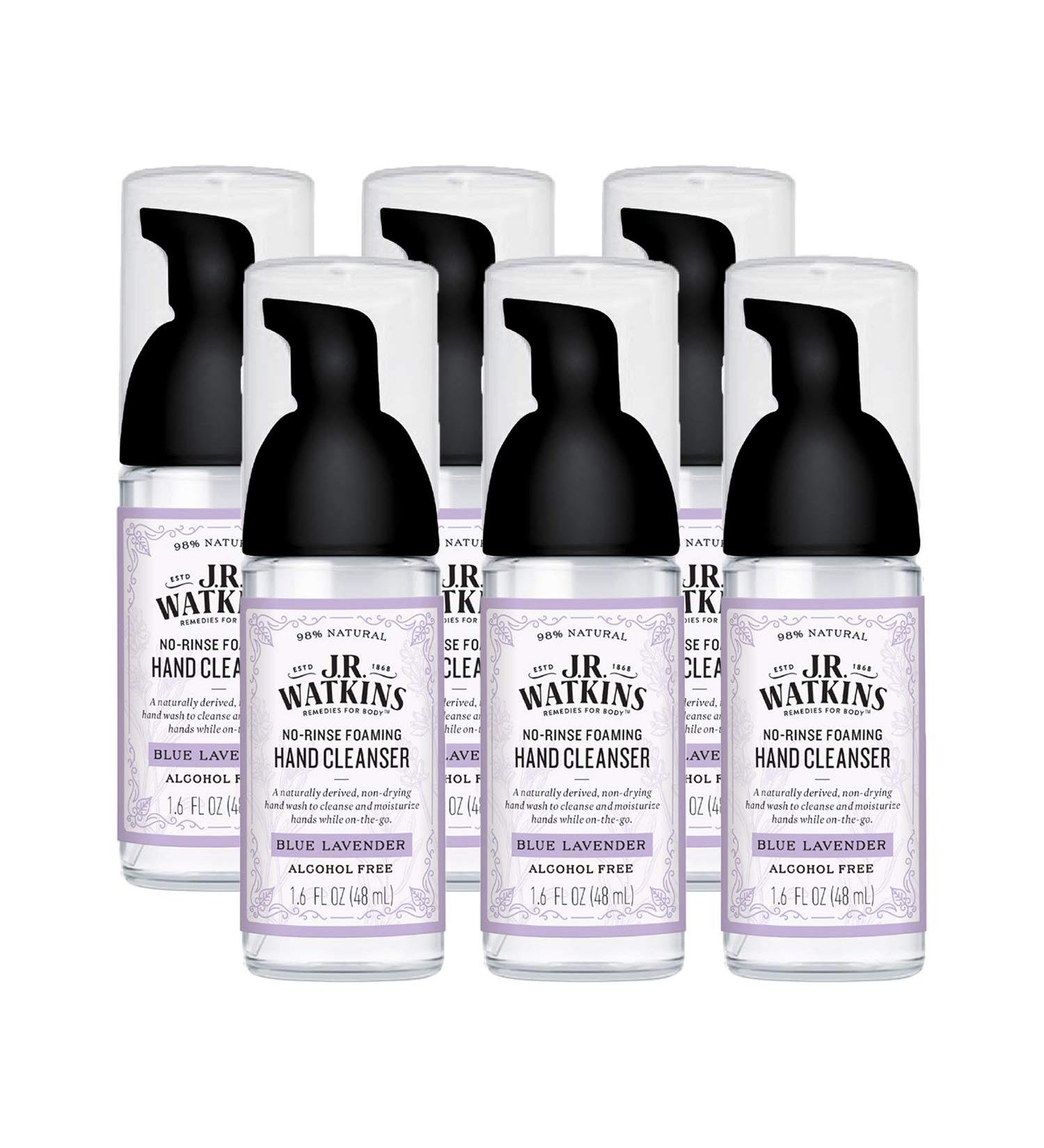 J.R. Watkins Blue Lavender Foaming Hand Cleanser 1.6 fl. Oz. 6 Pack - Buy Online on GoSupps.com