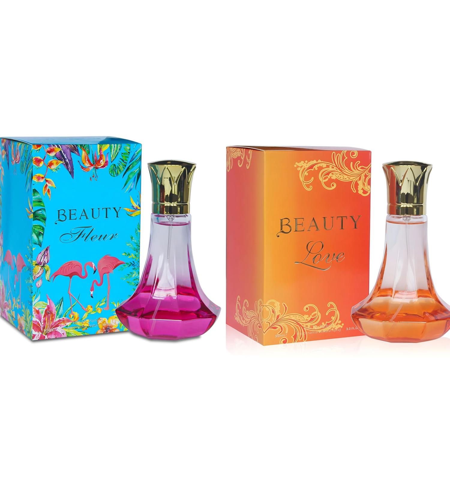 Women's Perfume Combo Beauty Fleur&Love Eau De Parfum Long Lasting Fragrance 3.4 Fl Oz Spray Each for Daily Used - Buy Online on GoSupps.com