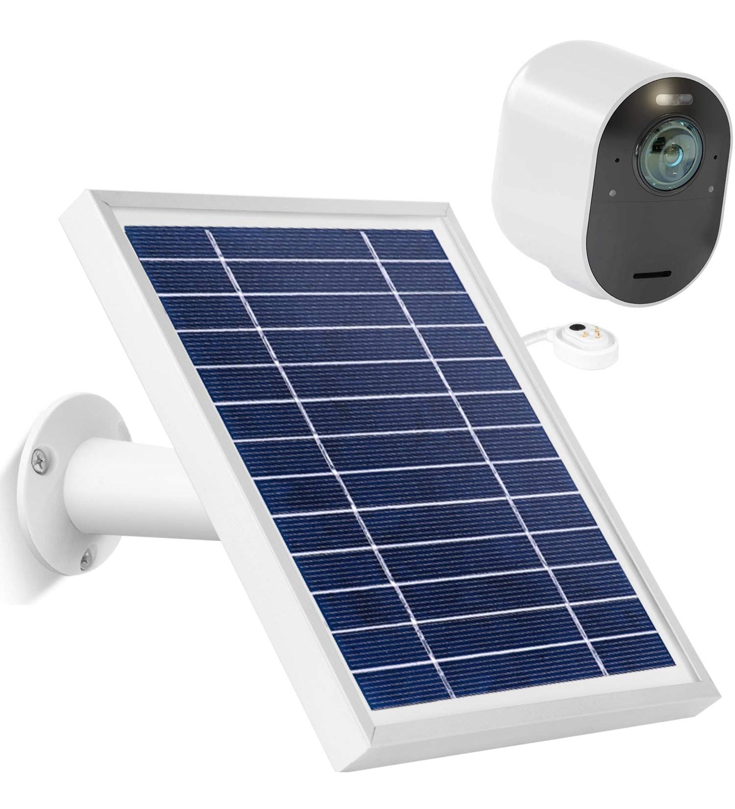 Uogw Solar Panel Charger for Arlo Pro 3/4, Ultra/Ultra 2 | 11.5ft Waterproof Cable & Adjustable Mount - Silver | Compatible with Arlo Cameras - Buy Online on GoSupps.com