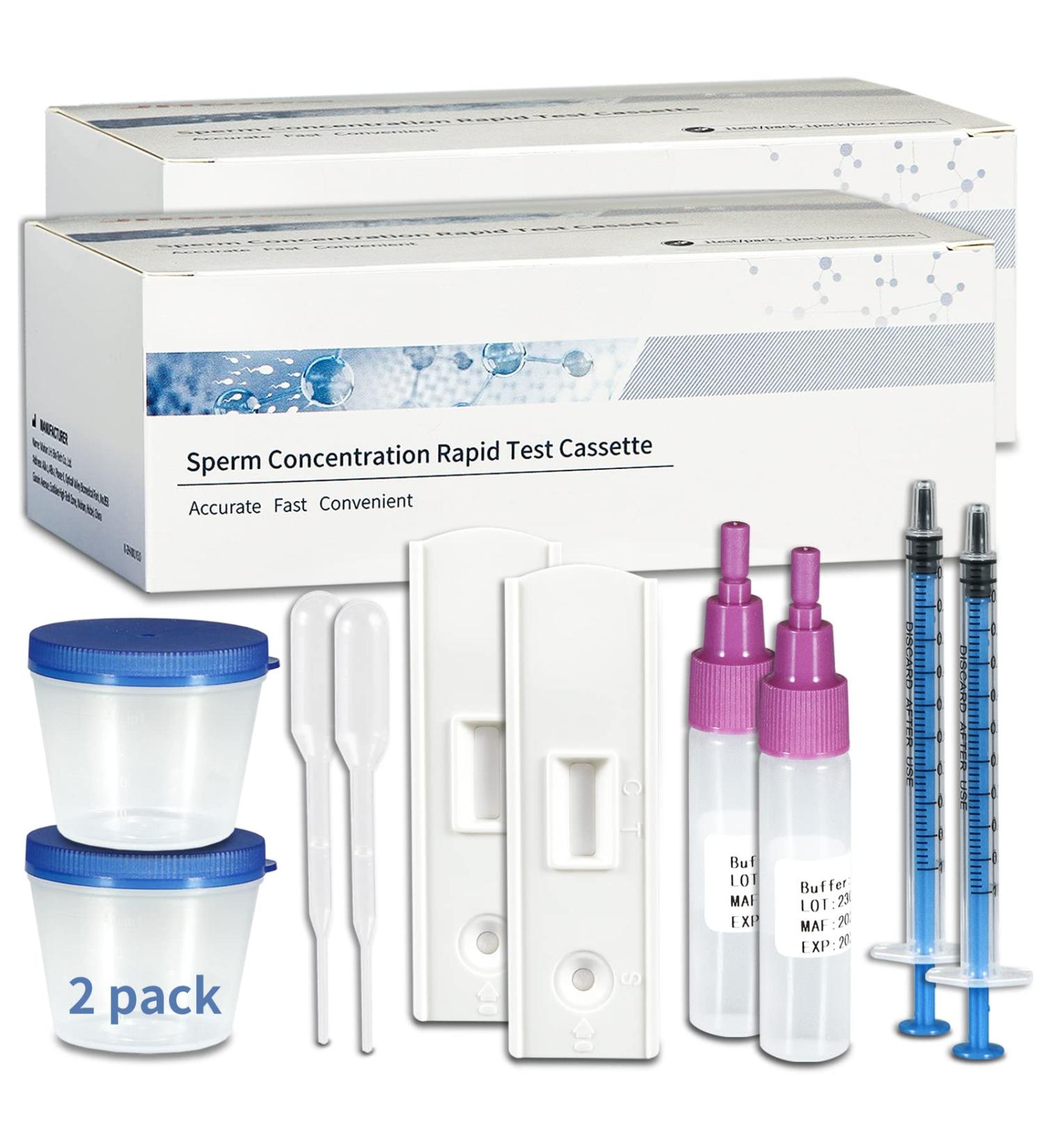 Fertility Home Test Kit for Men - 2 Tests, Normal or Low Sperm Count, Easy-to-Read Results - Accurate & Private - Buy Online on GoSupps.com
