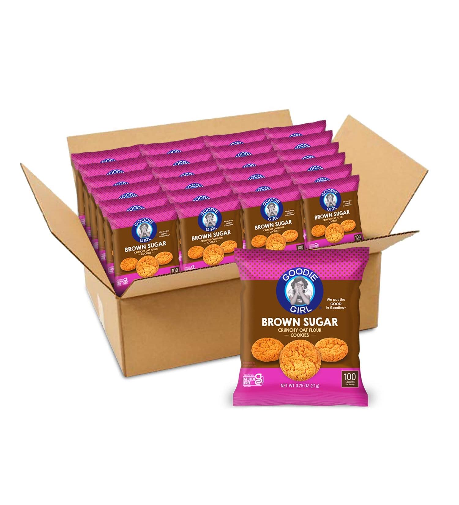 Goodie Girl Brown Sugar Crunchy Oat Flour Cookies | Gluten Free & Kosher | 24 Individually Wrapped 0.75 oz. 100 Calorie Packs - 24 Count - Buy Online on GoSupps.com