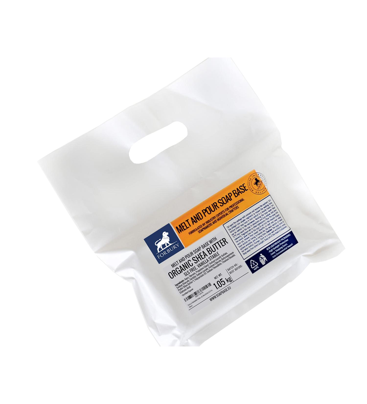 1kg + 50g(1050g) Shea Butter Soap Base Forbury Melt and Pour Opaque - Buy Online on GoSupps.com