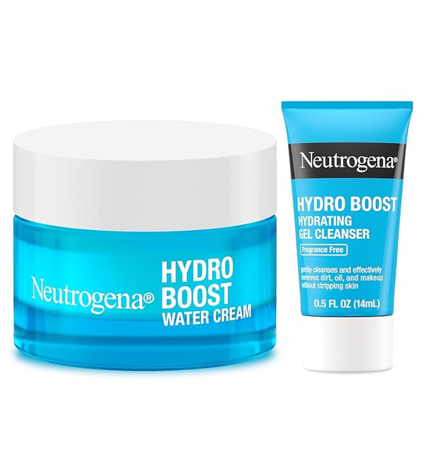 Neutrogena Hydro Boost Skincare Set Face Moisturizer - 1.7 Fl Oz. - Hydro Boost Hydrating Gel Facial Cleanser - 0.5 Fl Oz. - Pack of 2 - Buy Online on GoSupps.com