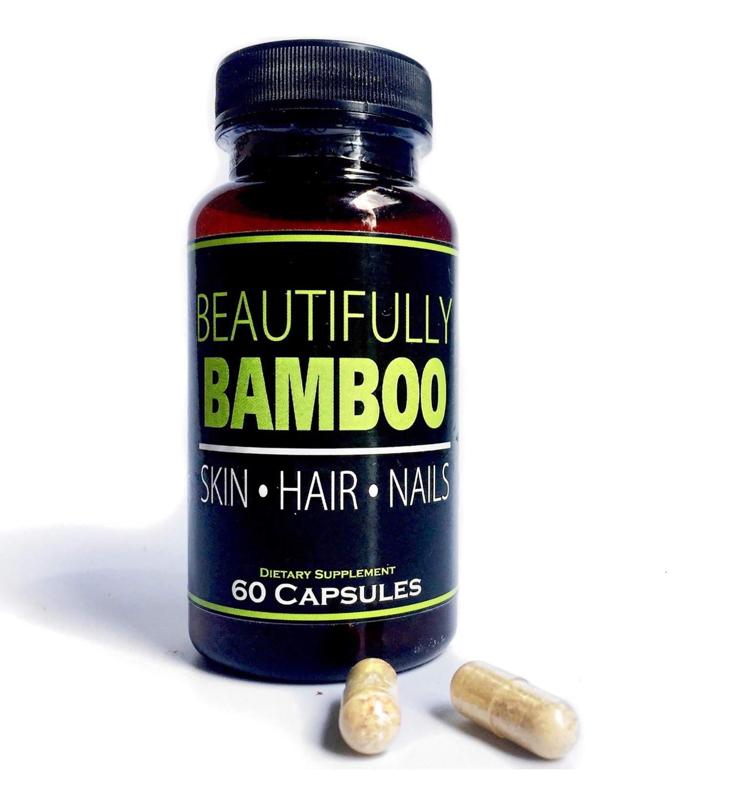 Beautifully Bamboo Ultra Vitamin for Skin, Hair, and Nail Growth - 60 Capsules with Biotin, Bamboo Silica, Amino Acids & More - Buy Online on GoSupps.com