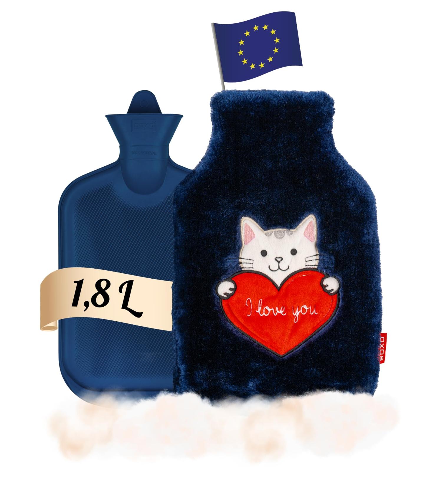 Soxo Plush Hot Water Bottle Cover for Kids - Hand Warmer Neck & Back Pain Relief - Period Comfort - I Love You Design - Buy Online on GoSupps.com