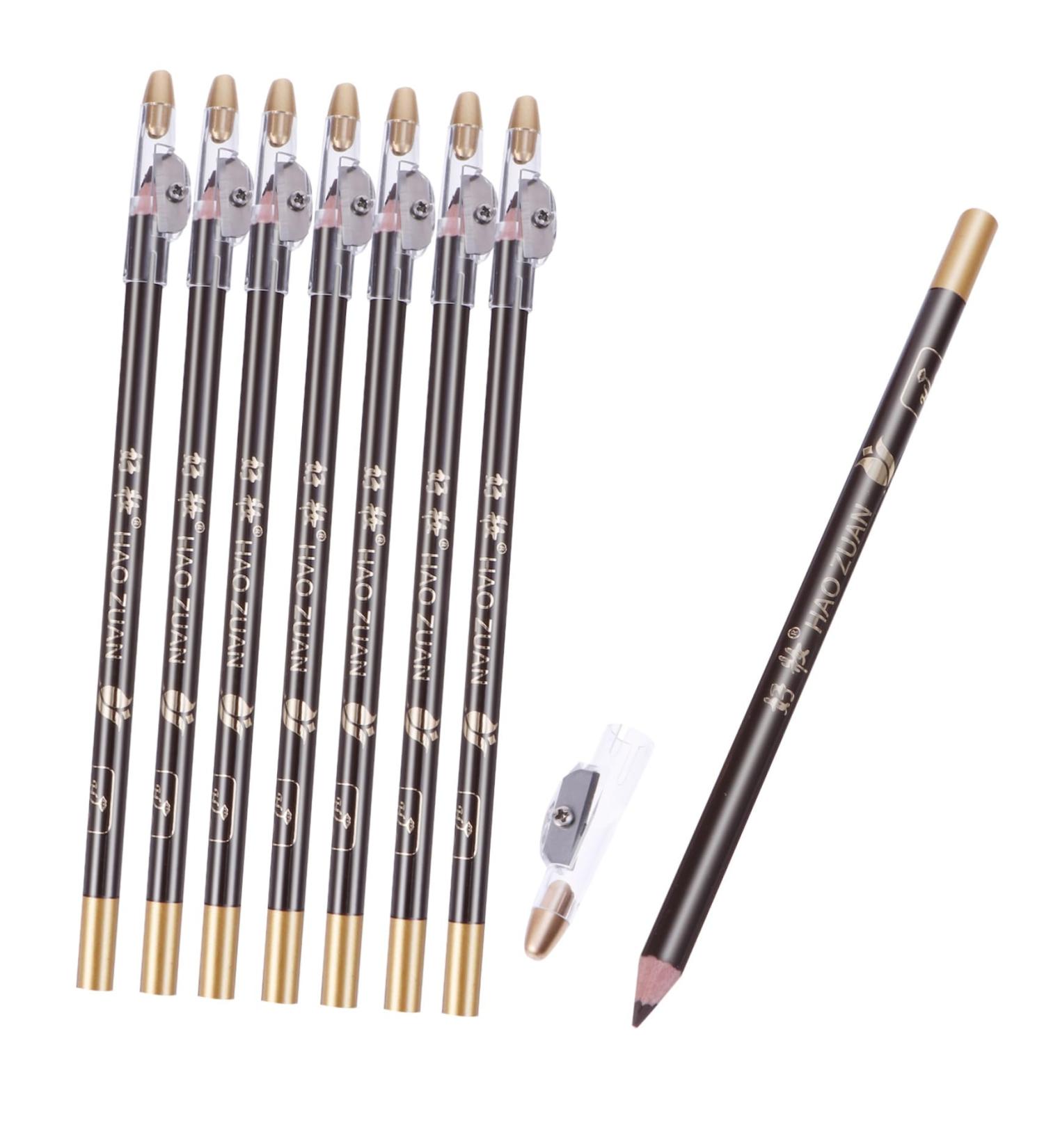 WOONEKY 8pcs Wooden Beauty Eyebrow Pencil Black Eyebrow Eyebrow Pencil Makeup Tool 1 count (Pack of 1) Coffee - Buy Online on GoSupps.com