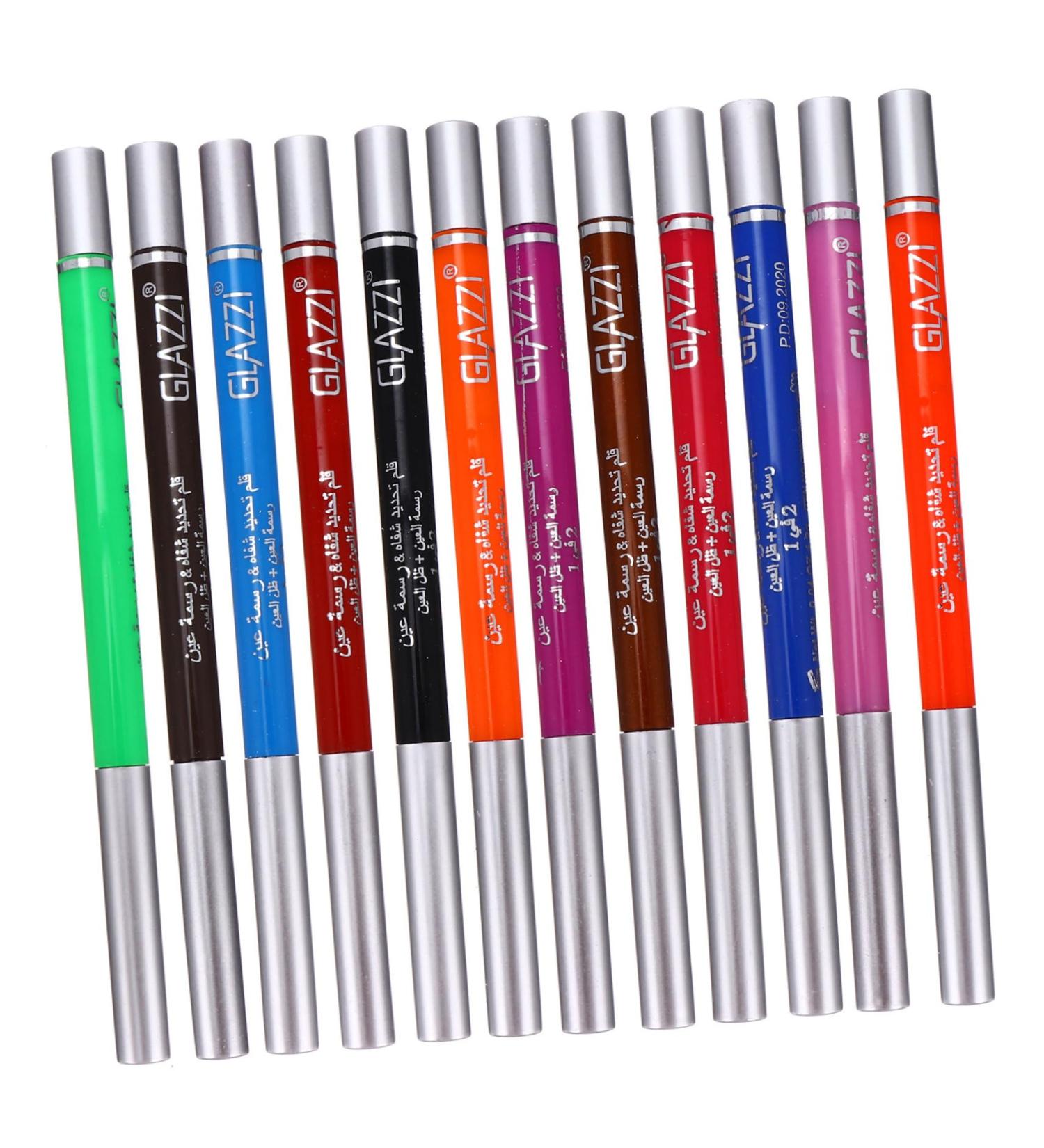 Balacoo 12 Pcs 1 Set Shadow Set Waterproof Eyeliner Long-lasting Eye Liners To Rotate Telescopic 1 count (Pack of 1) Colorful - Buy Online on GoSupps.com