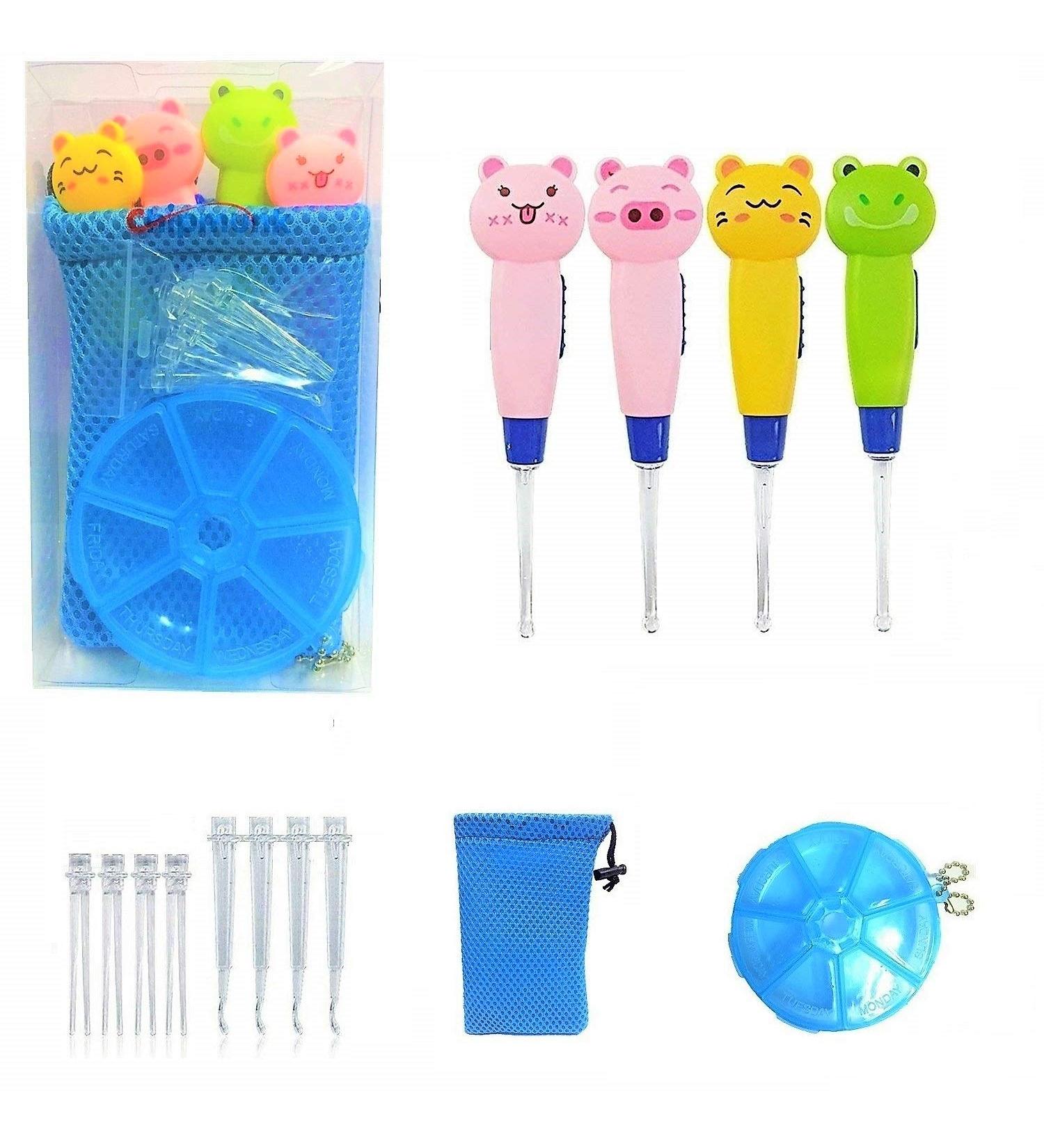 4PCS LED Ear Cleaner Tool for Kids and Adults - Ear Wax Removal Kit with LED Lighting for Safe and Effective Ear Cleaning - Buy Online on GoSupps.com