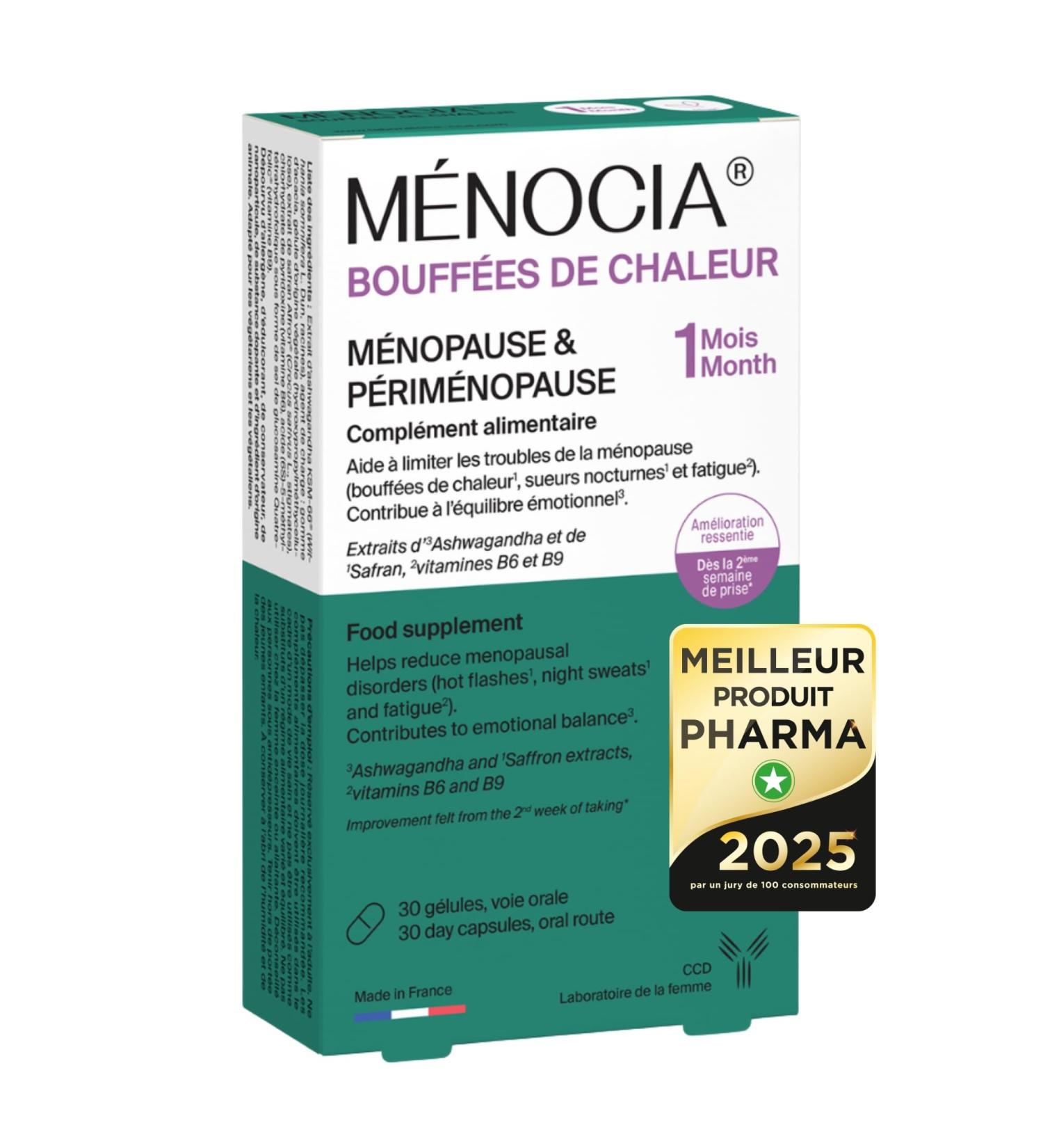 Menocia Hot Flashes 30 Capsules - Menopause Dietary Supplement - Reduces Hot Flashes Night Sweats Fatigue*** - Laboratory CCD - Buy Online on GoSupps.com