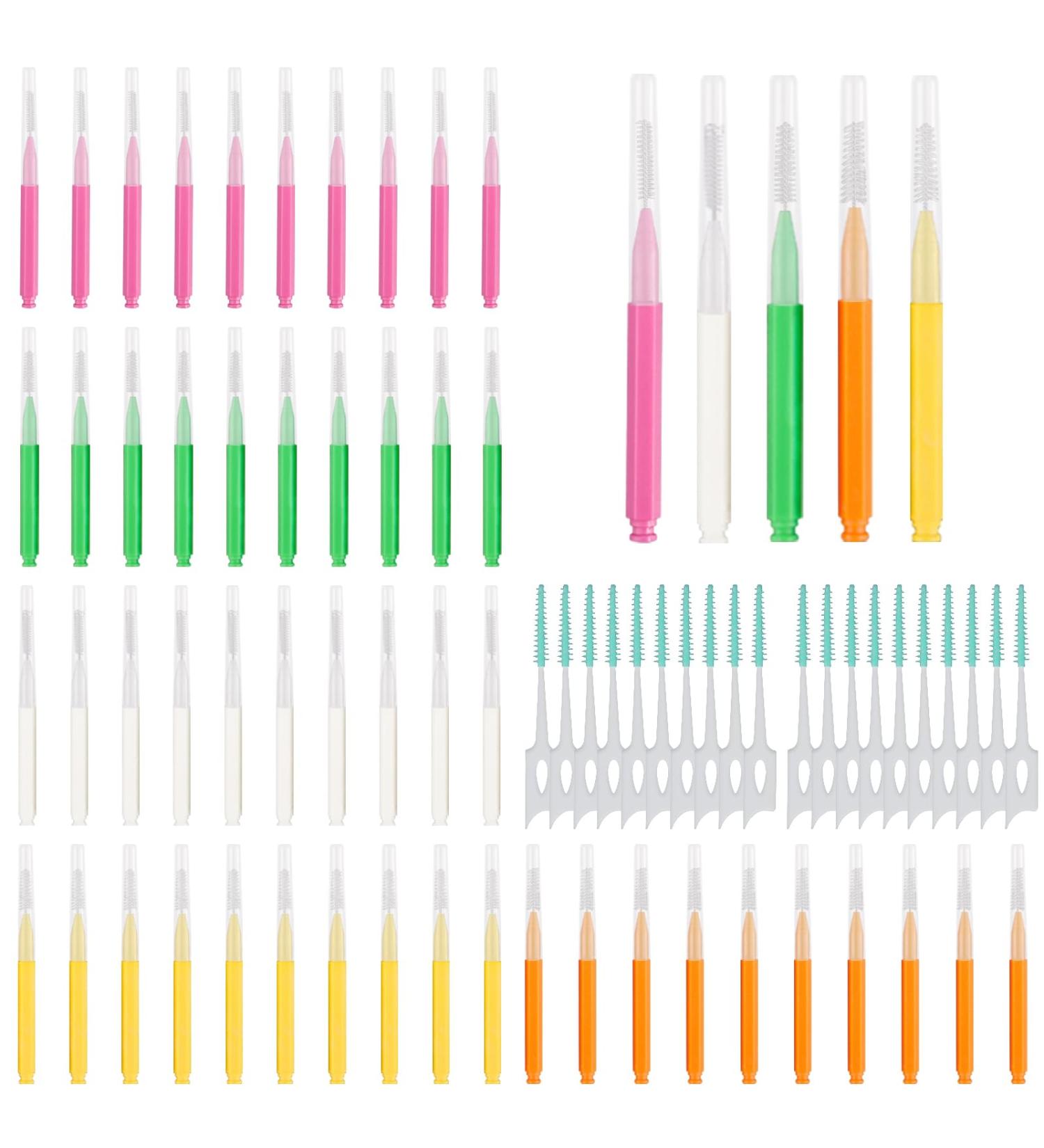 Soft Braces Brush Set - 70 PCS Interdental Brushes & 50 PCS Tooth Picks for Oral Care | Flossing & Disposable Toothpicks | Vibrant Colors | International Shipping Available - Buy Online on GoSupps.com