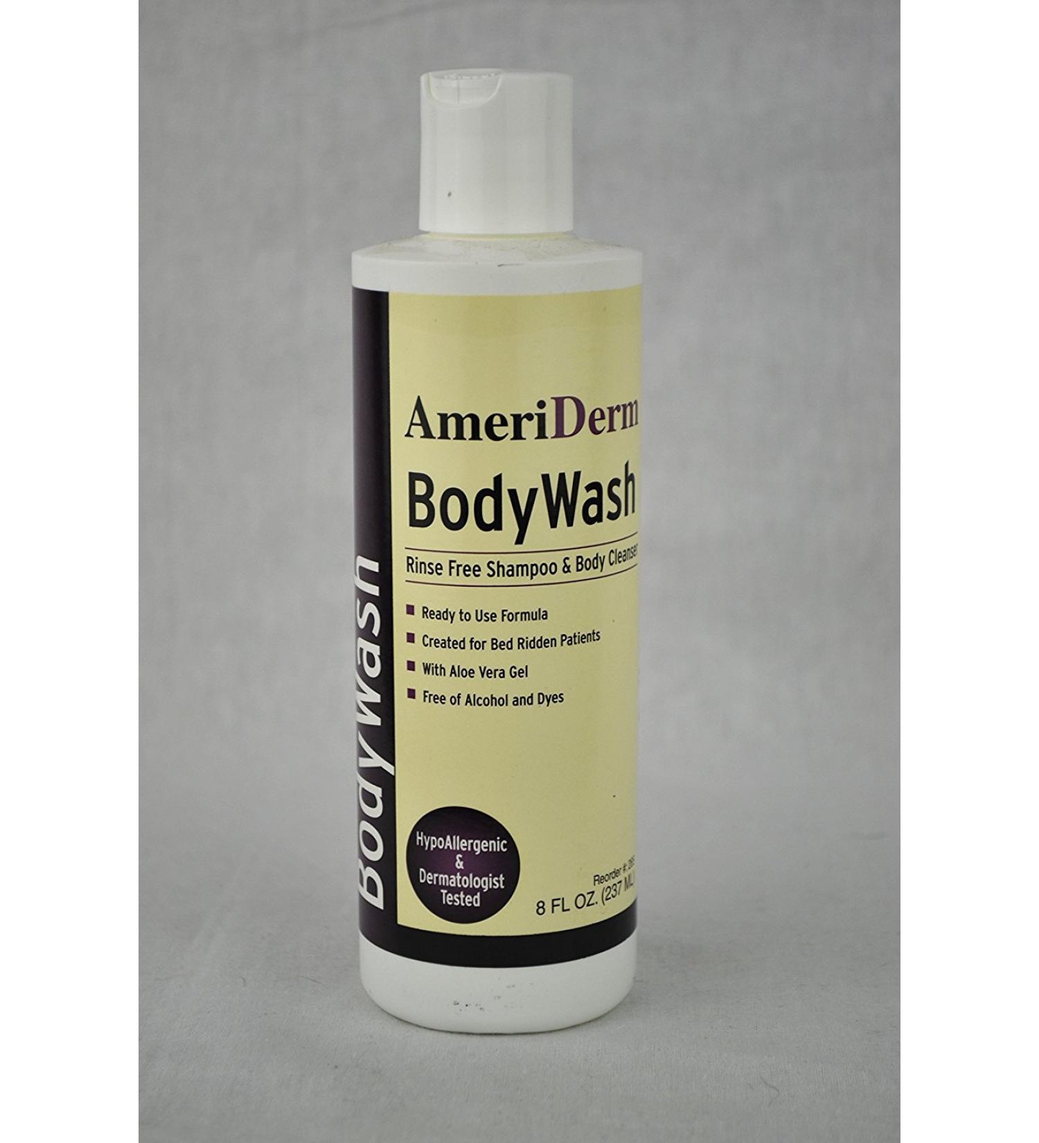 BodyWash Rinse-Free Shampoo and Body Cleanser 8 oz.