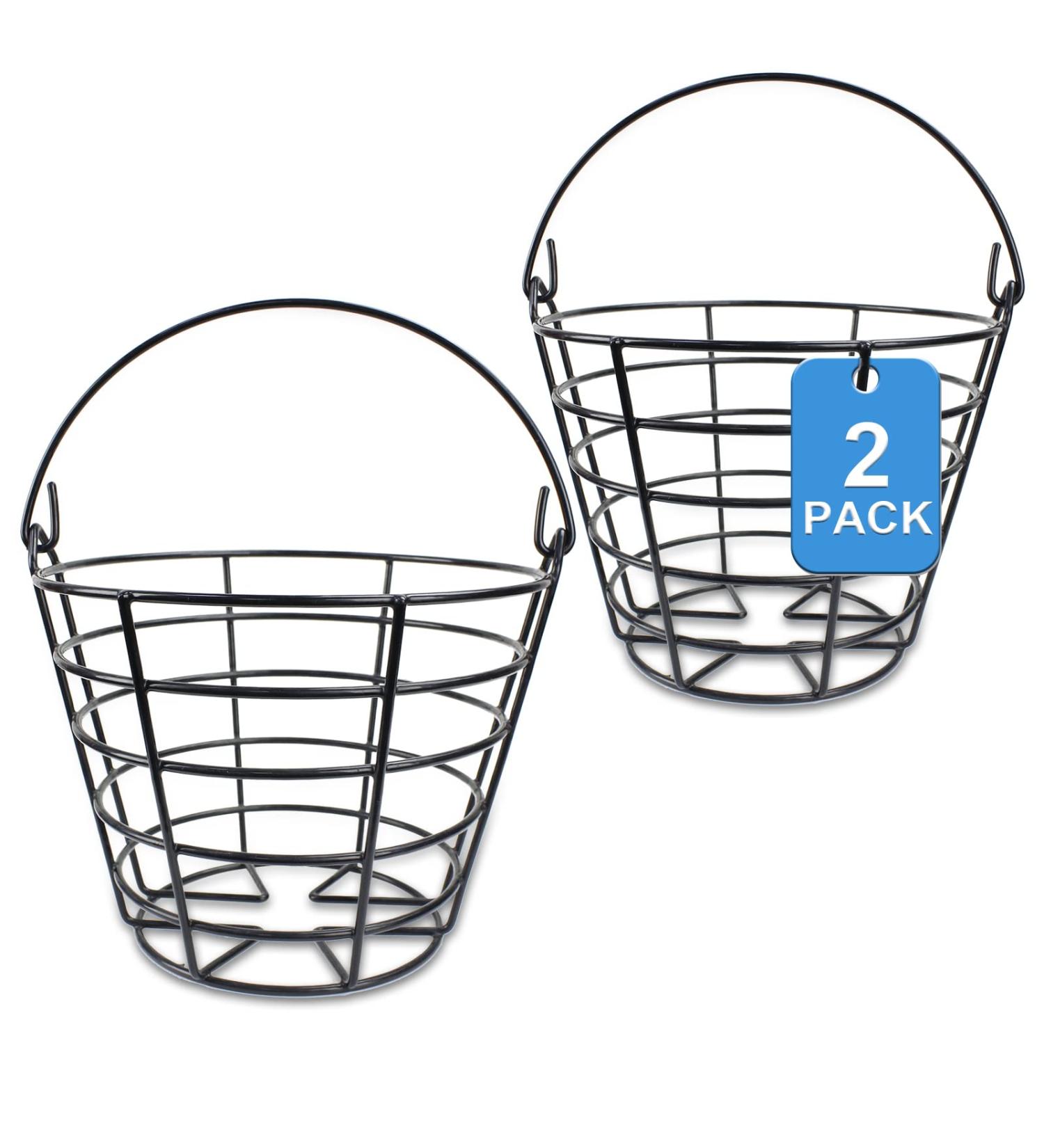 Crestgolf 2PCS Stainless Metal Golf Ball Basket Container - 2 Pack - Buy Online on GoSupps.com