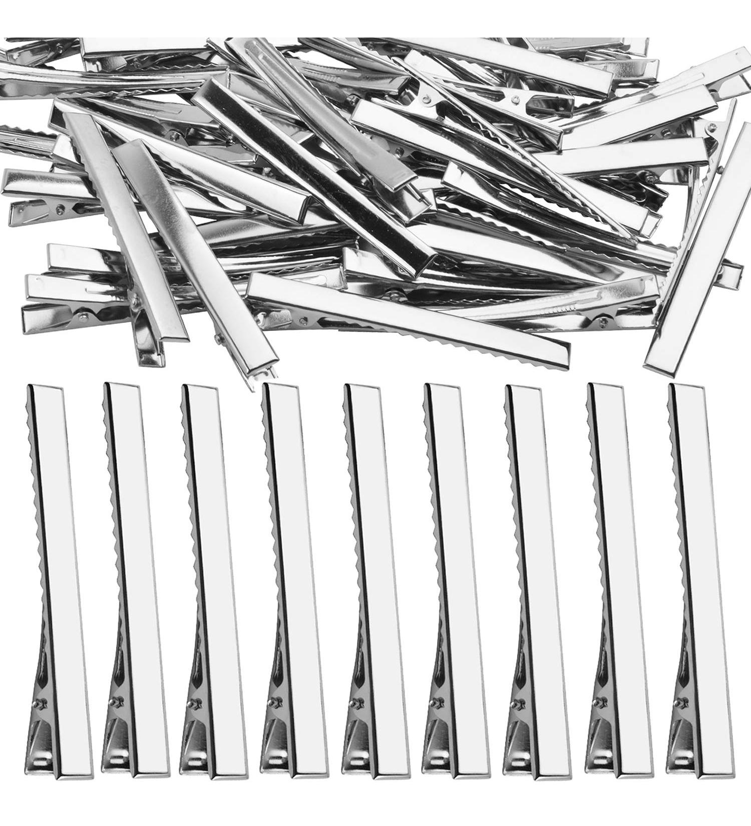 50pcs 7.5cm Metal Alligator Hair Clips - DIY Hair Accessories for Hairbow Crafts - Buy Online on GoSupps.com