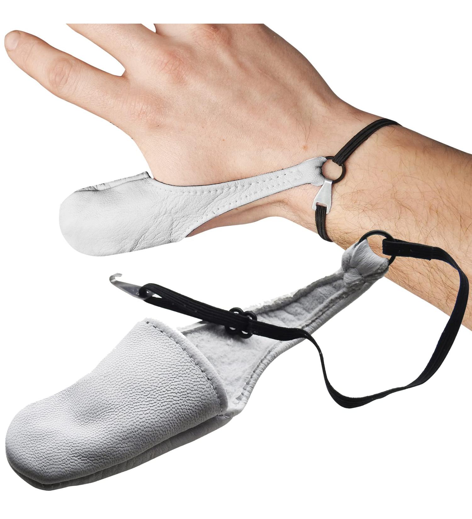 RE-GEN Leather Reusable Protective Adjustable First Aid Thumb Stall Protection Cot - White (Large) - Buy Online on GoSupps.com