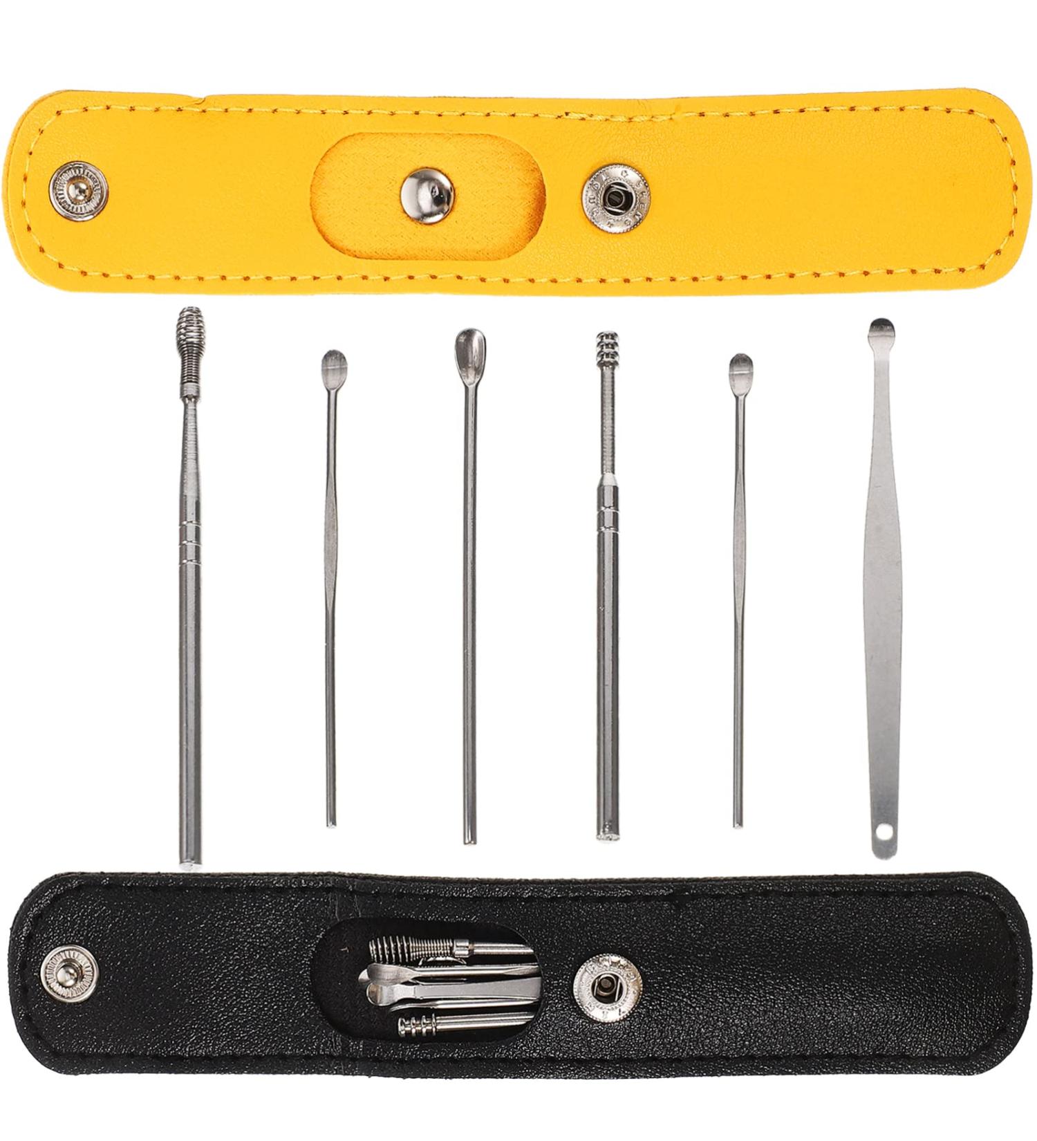 GLEAVI Ear Cleaner 4 Sets - Professional Ear Wax Removal Kit with Stainless Steel Tools and Reusable Ear Spoons - Buy Online on GoSupps.com