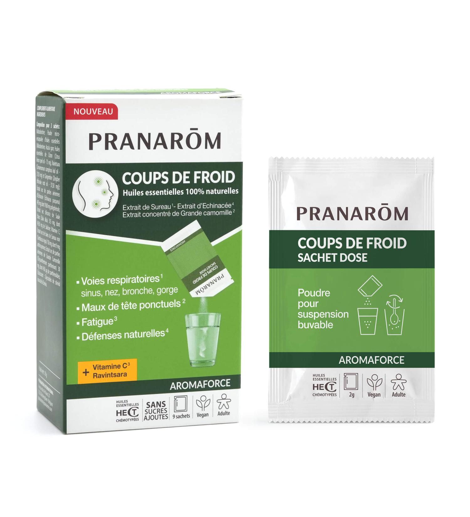  Pranar m Pranar m - Aromaforce Cold Shot Bag - Vitamin C Ravintsara - 9 sachets - Buy Online on GoSupps.com