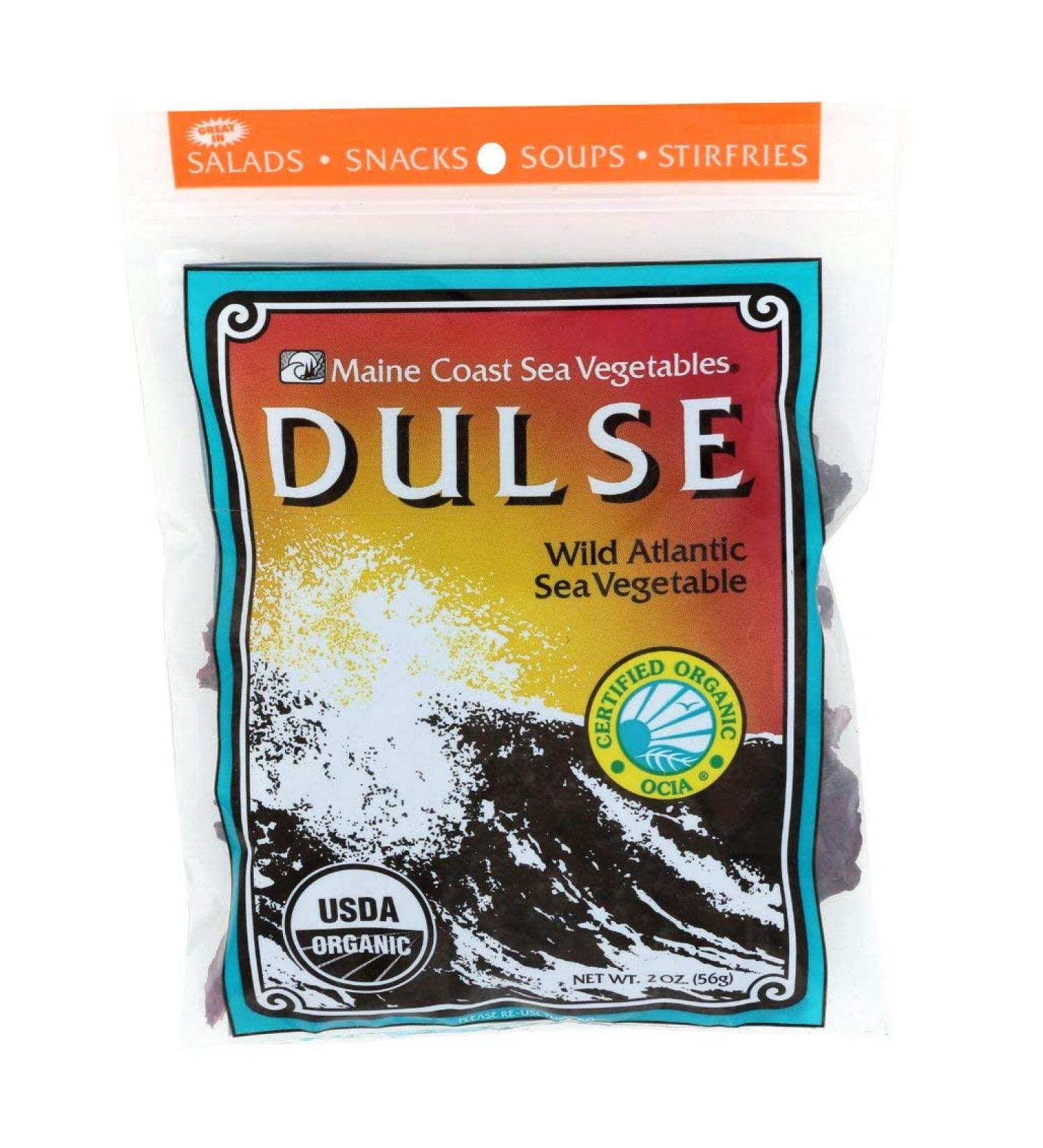 Maine Coast Sea Vegetables Dulse - Wild Atlantic Sea Vegetable (2 oz) - Nutrient-Rich Superfood - Buy Online on GoSupps.com