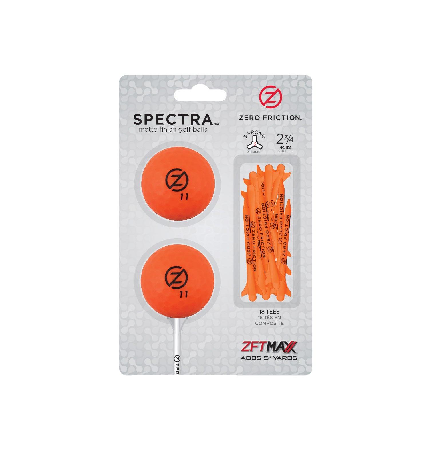 Zero Friction Spectra 2 Ball/Tee Pack - Neon Orange - Buy Online on GoSupps.com