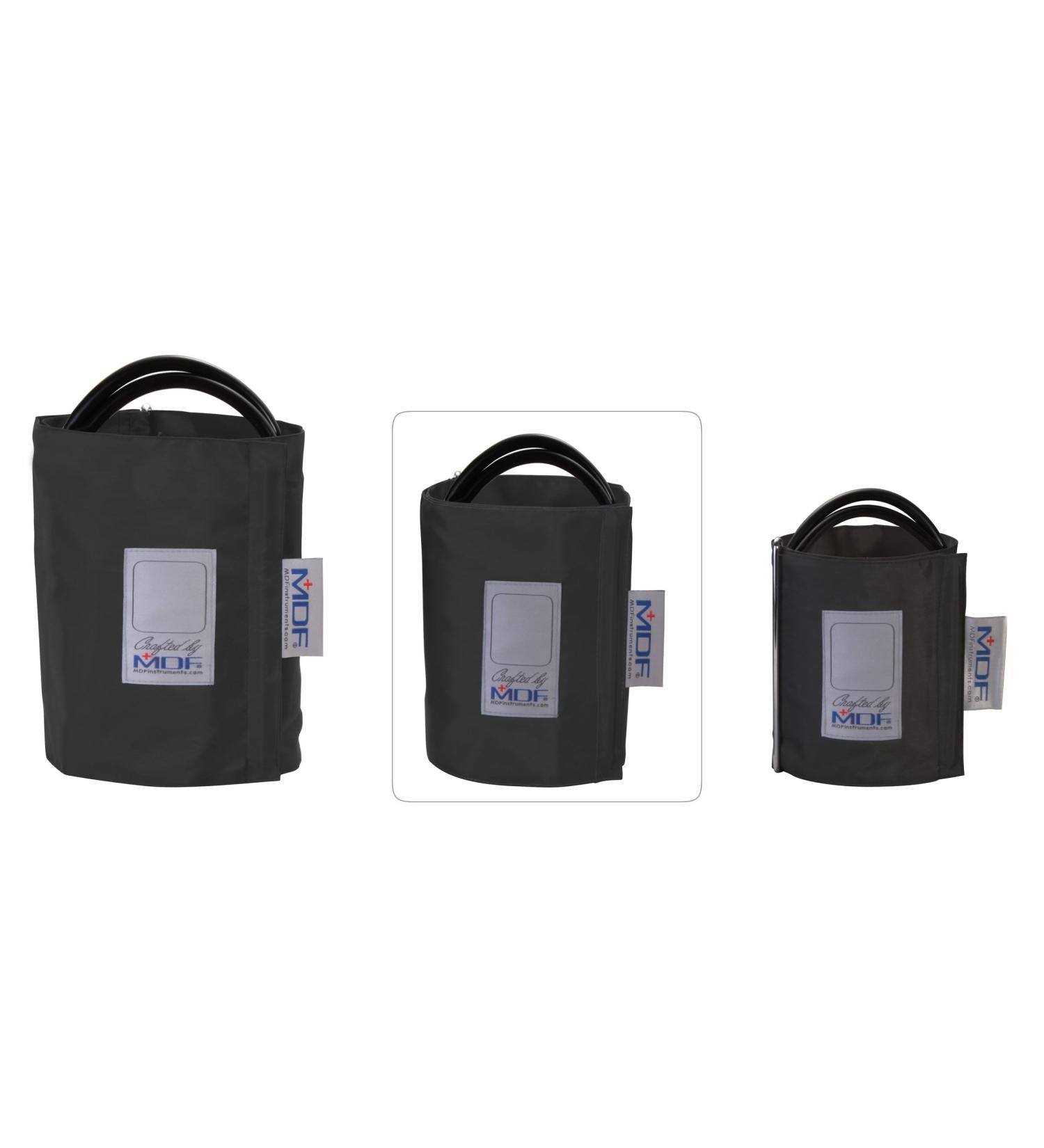 MDF Latex-Free Blood Pressure Cuff - Large Adult - Dual Tube - D-Ring - Black (MDF2080460D-11)