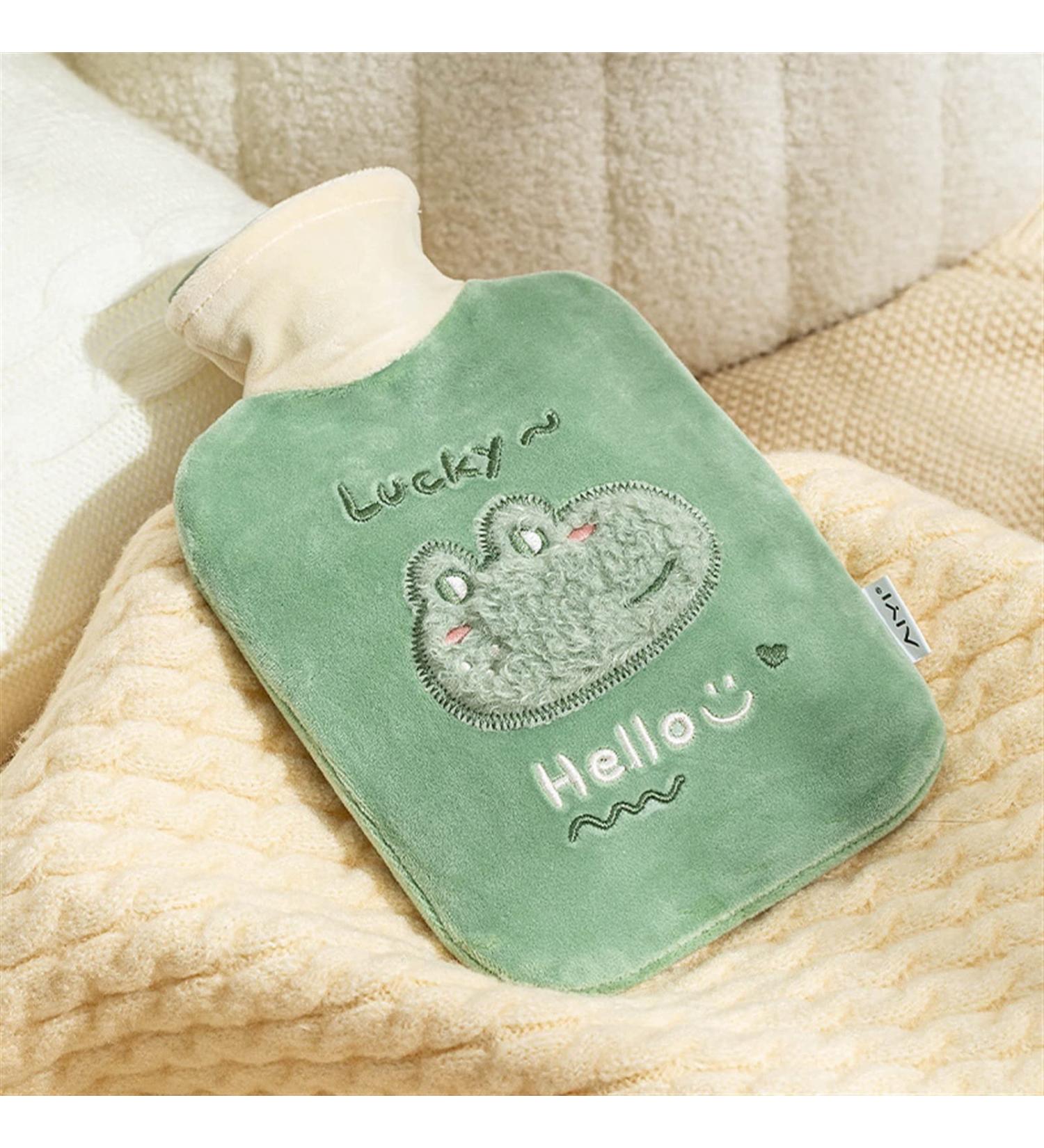 Heat bottle heating cushion Heat bottle compress hot bottle with cover water heat pack cold winter foot warmer bag for foot warmers Cramps pain relief (03 size: 2000 ml)